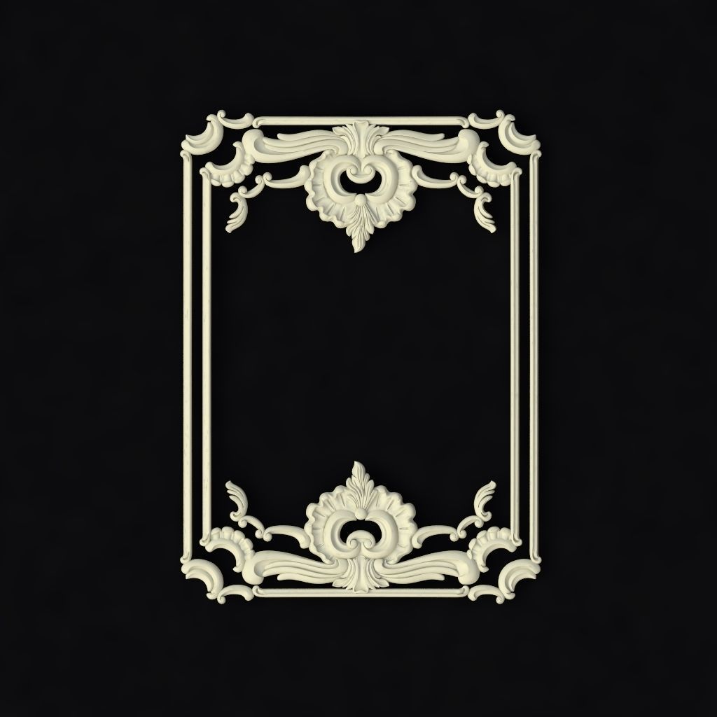 Central decor ornament for furniture 3D model_1