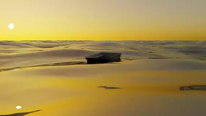 simple aluminum boat Free 3D model