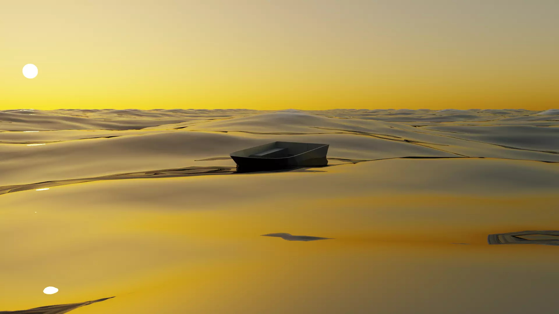 simple aluminum boat Free 3D model_0