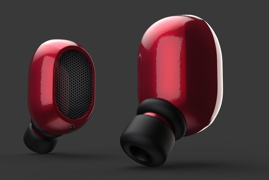 Earbuds 3d model Low-poly 3D model_3