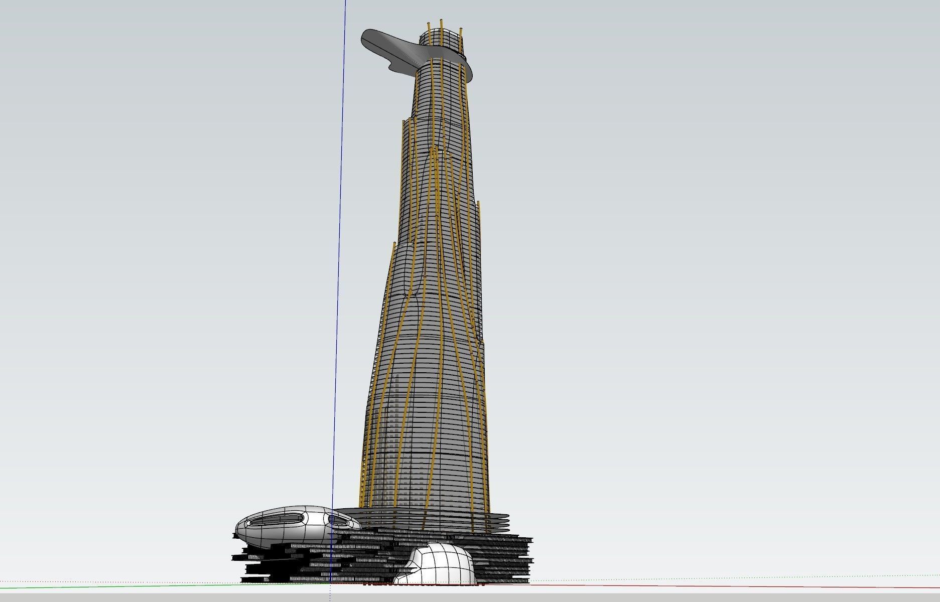 Urban Tree Skyscrapers 3D model_5