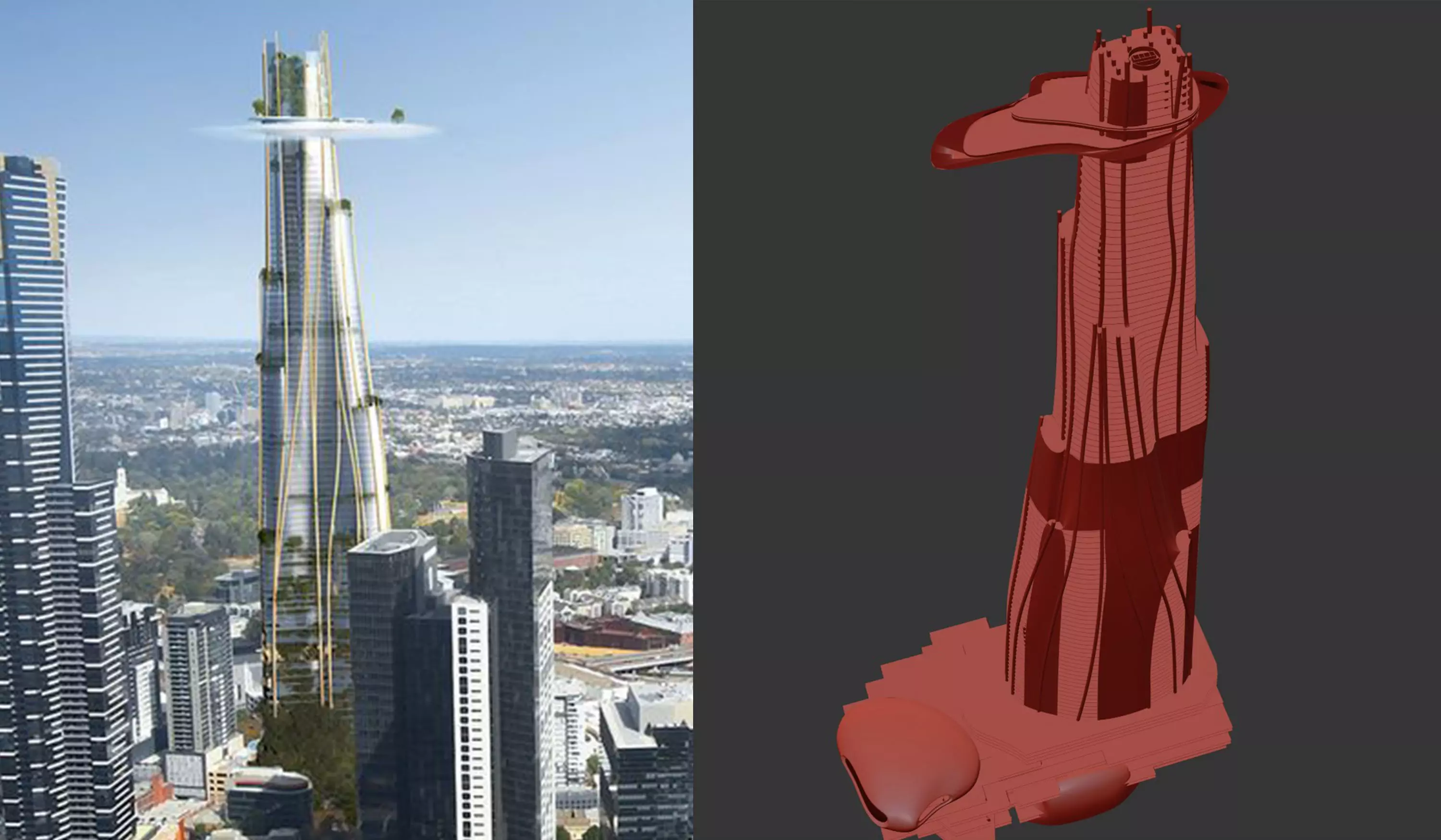 Urban Tree Skyscrapers 3D model_0