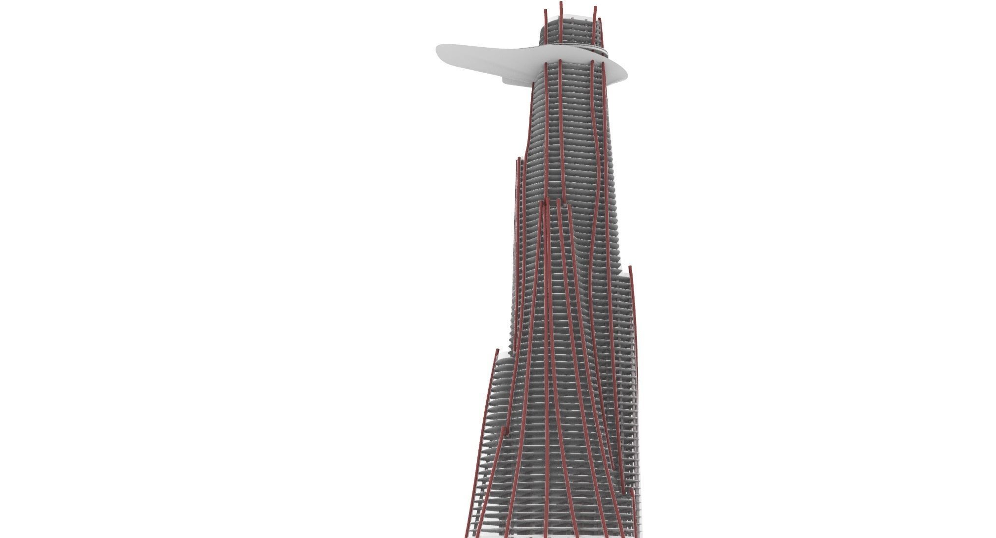 Urban Tree Skyscrapers 3D model_10