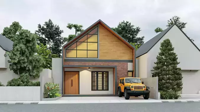 Scane lumion 10 villa scandinavian style and 3d exterior model
