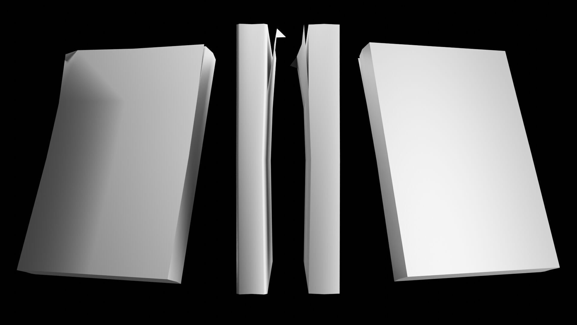 Book Set Low-poly 3D model_26