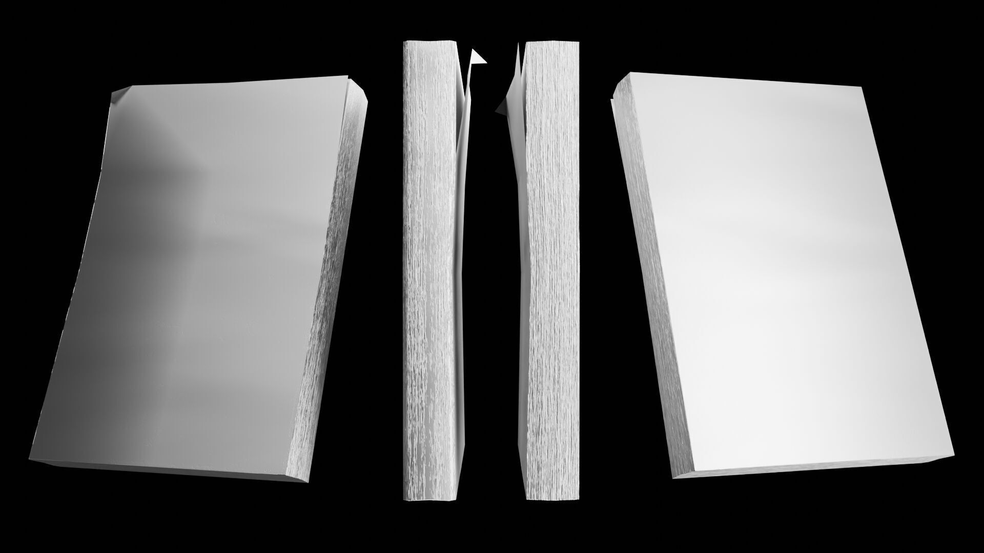 Book Set Low-poly 3D model_27