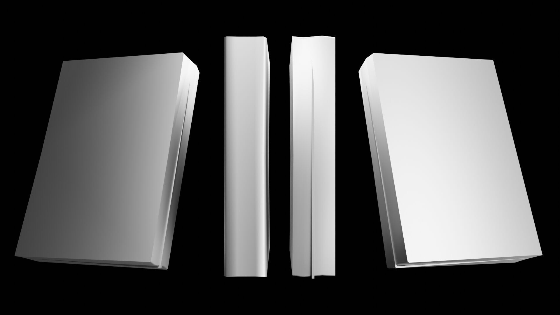 Book Set Low-poly 3D model_21