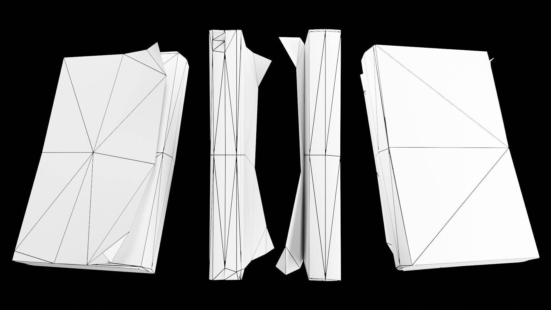 Book Set Low-poly 3D model_90