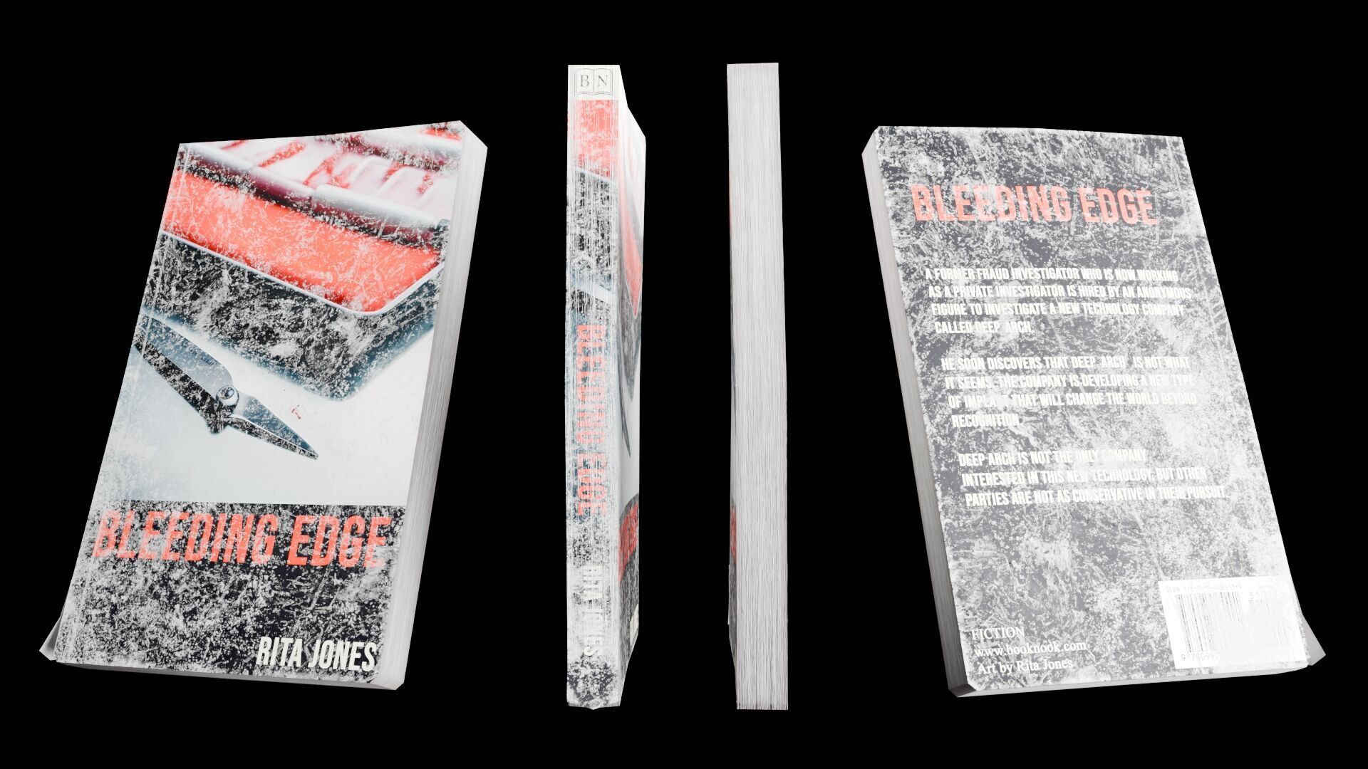 Book Set Low-poly 3D model_34