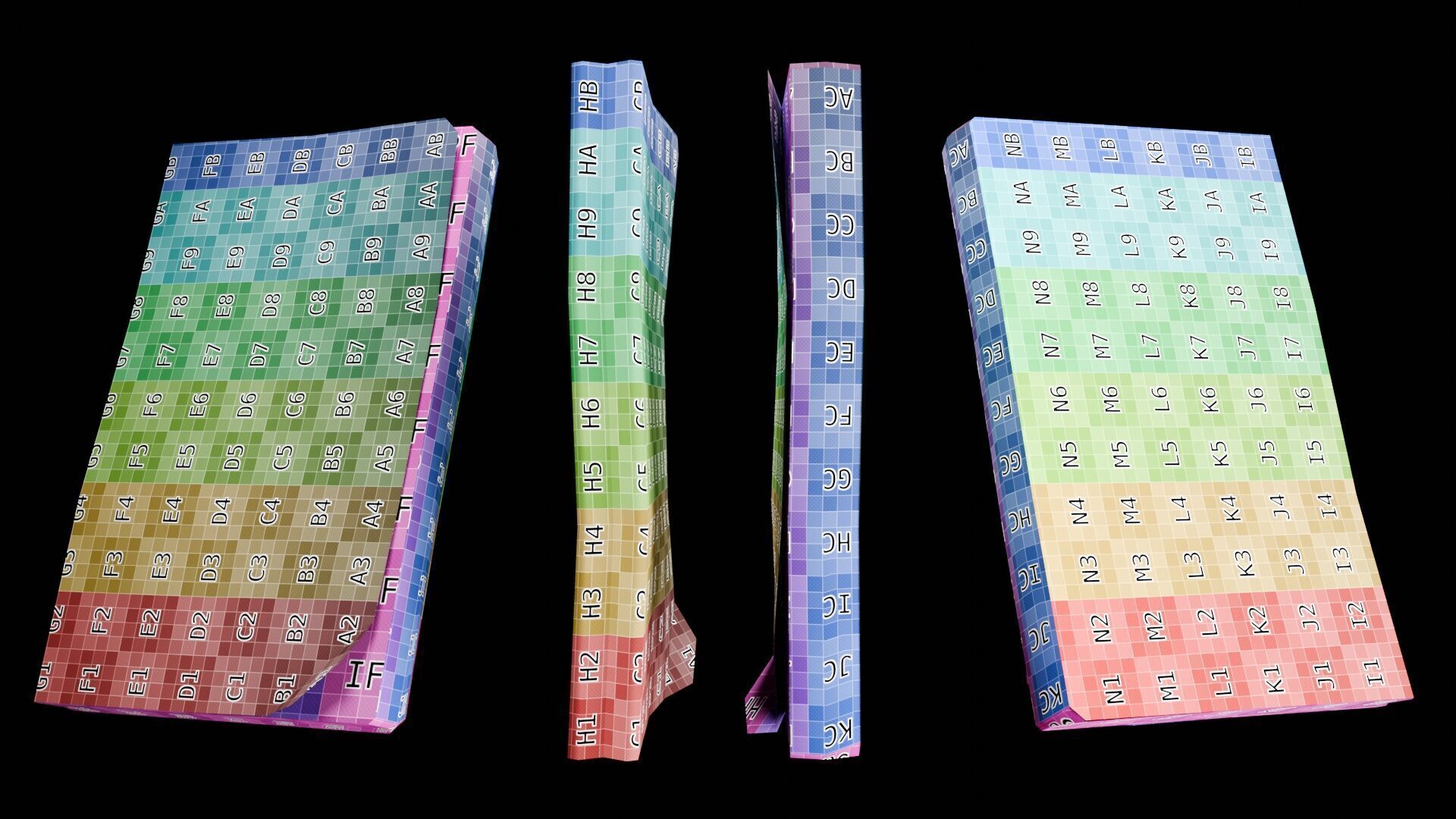 Book Set Low-poly 3D model_48