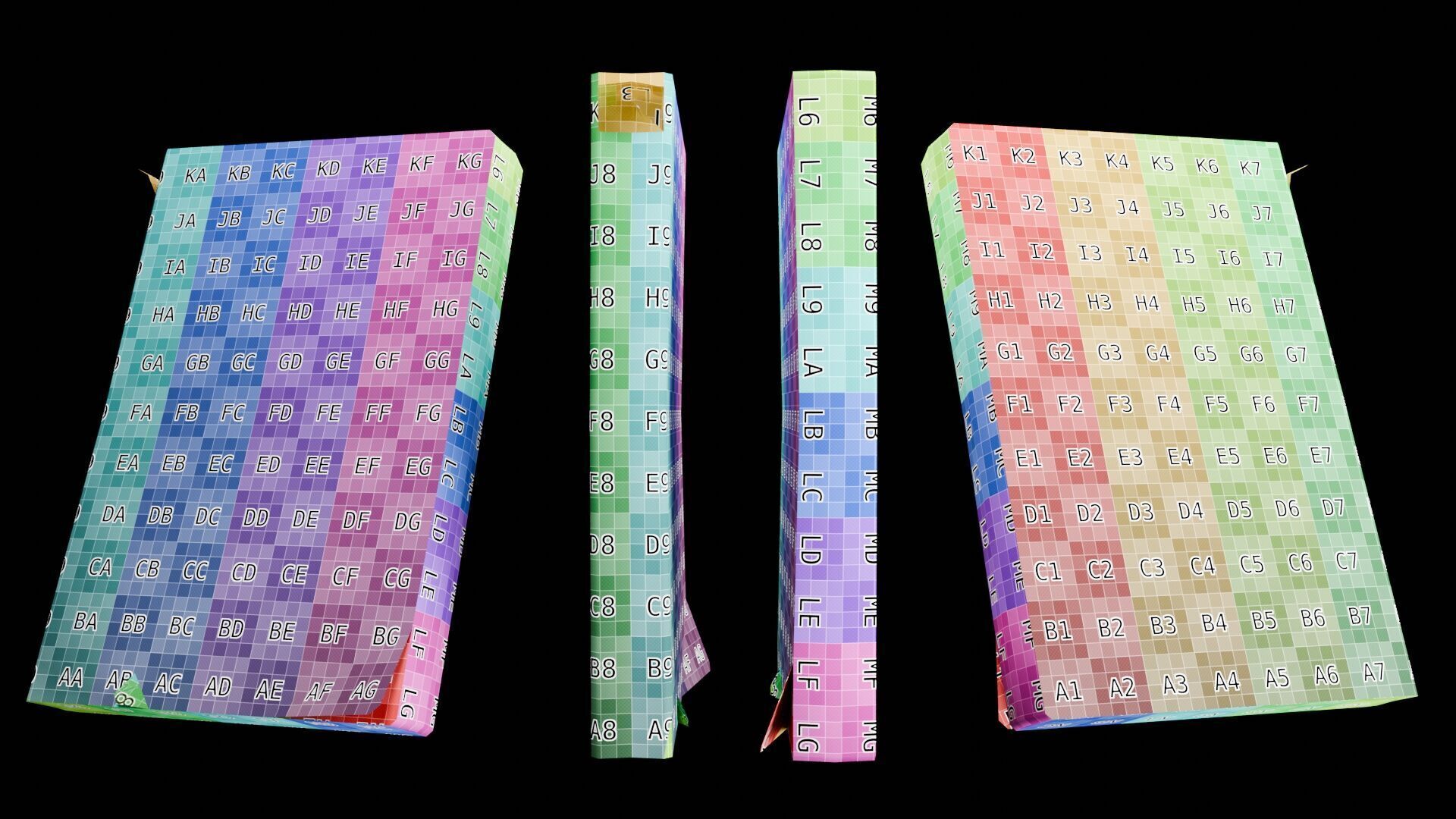 Book Set Low-poly 3D model_78