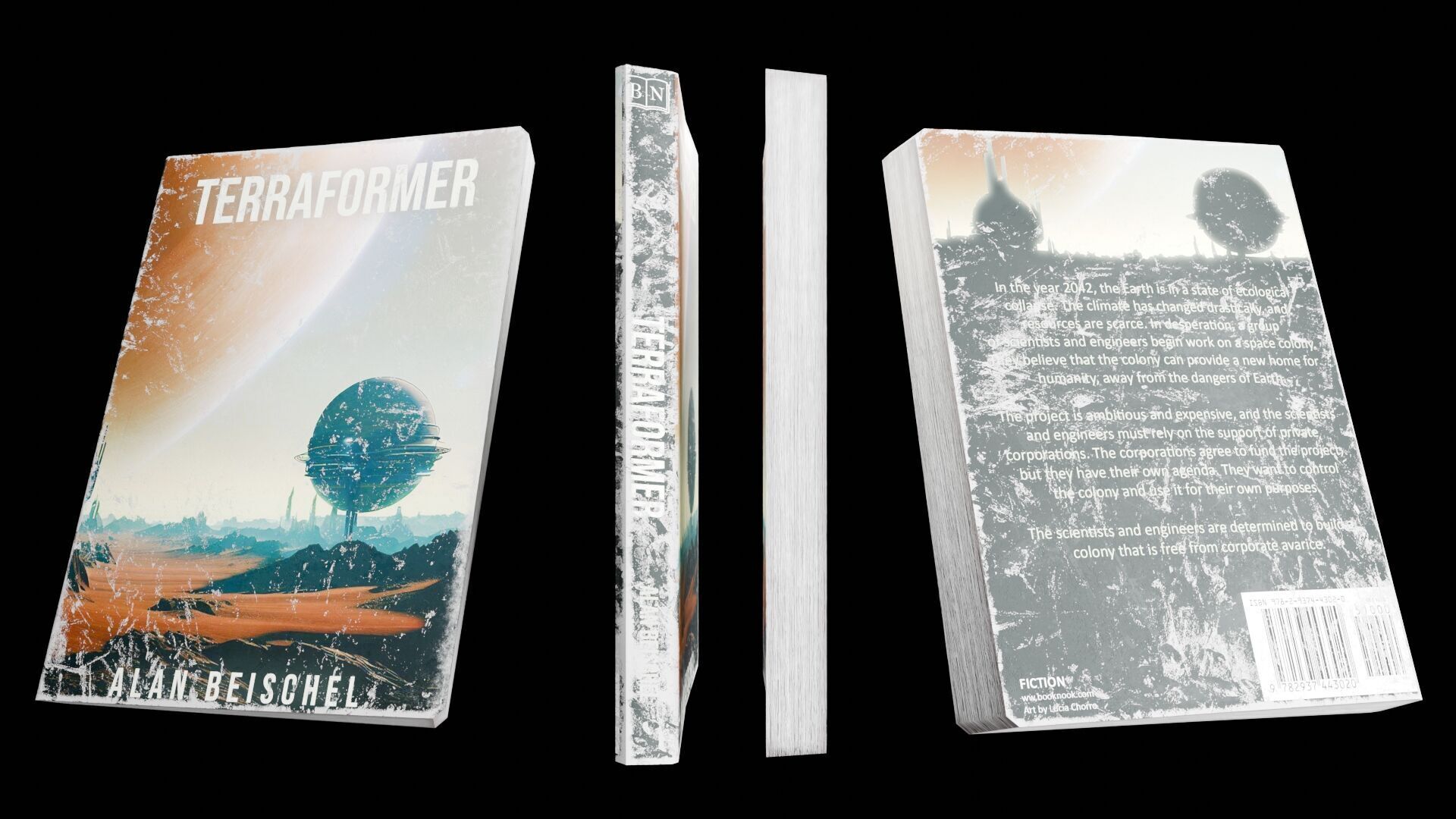 Book Set Low-poly 3D model_99