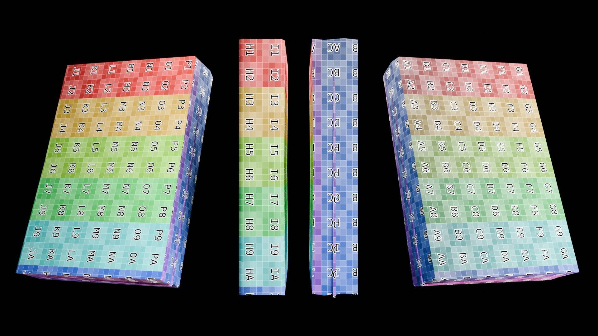 Book Set Low-poly 3D model_23