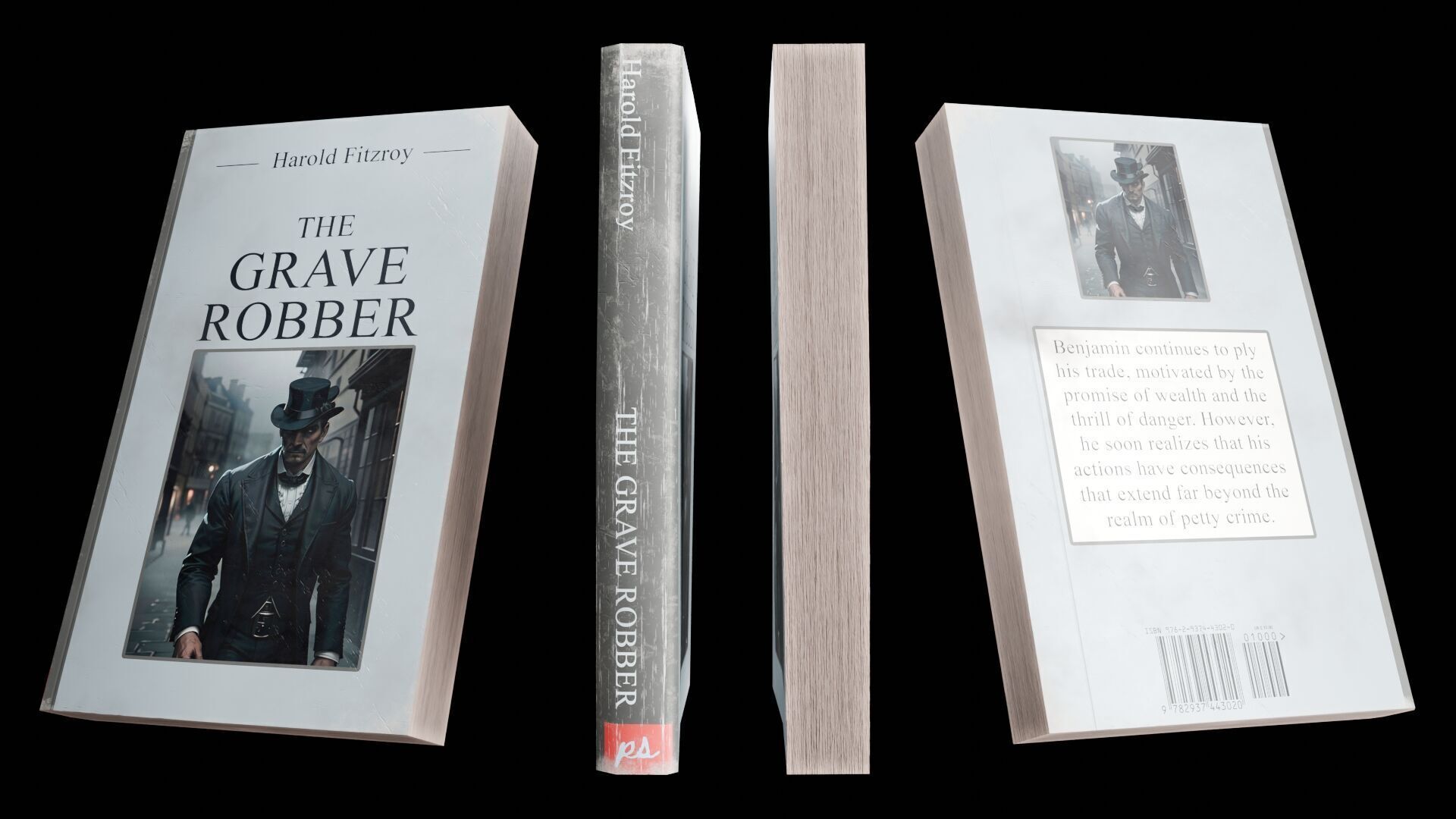 Book Set Low-poly 3D model_104