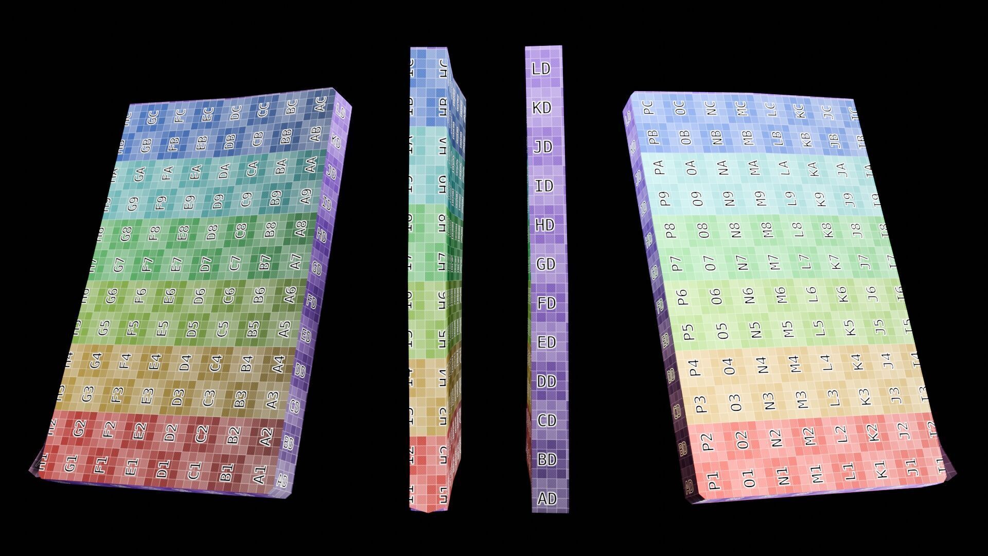 Book Set Low-poly 3D model_38