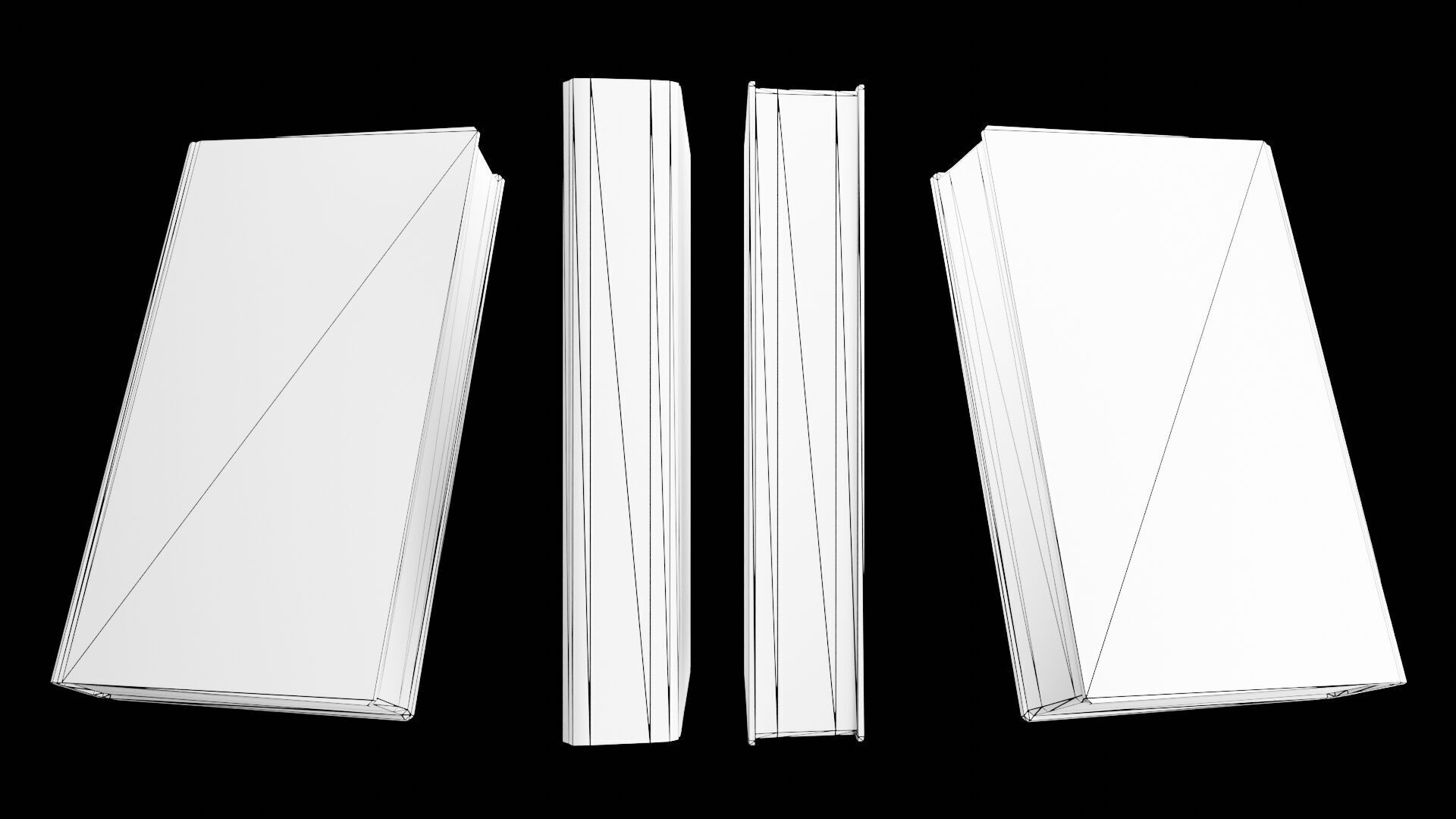 Book Set Low-poly 3D model_30