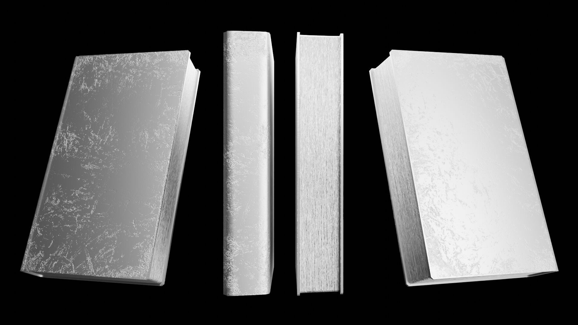 Book Set Low-poly 3D model_32