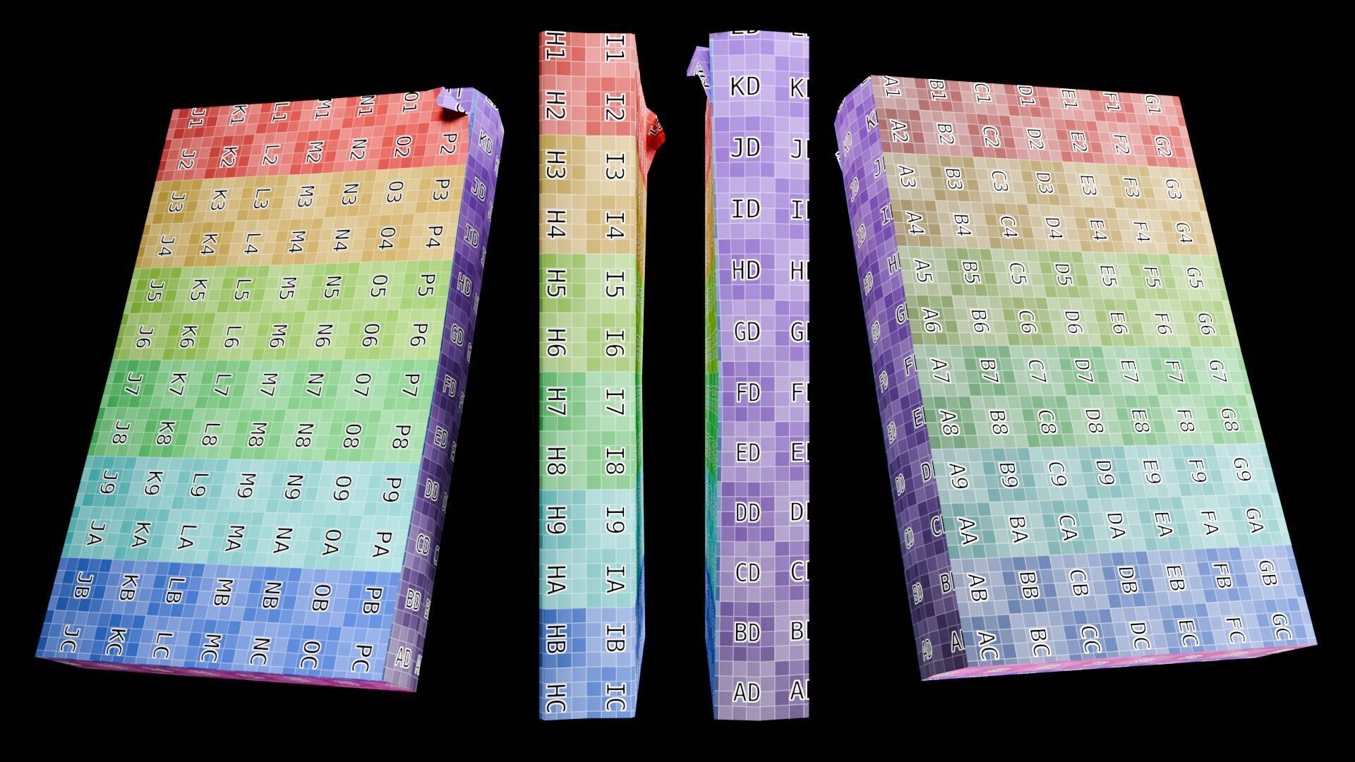 Book Set Low-poly 3D model_18