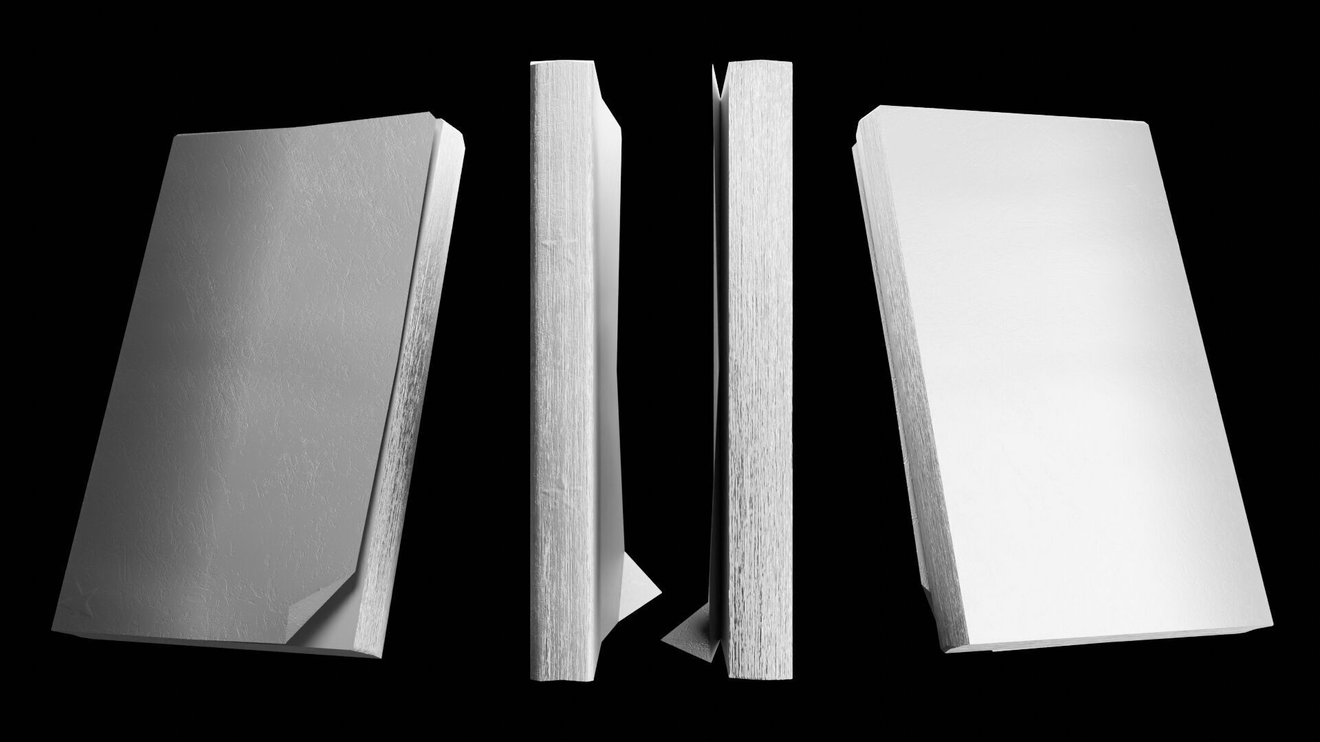 Book Set Low-poly 3D model_42