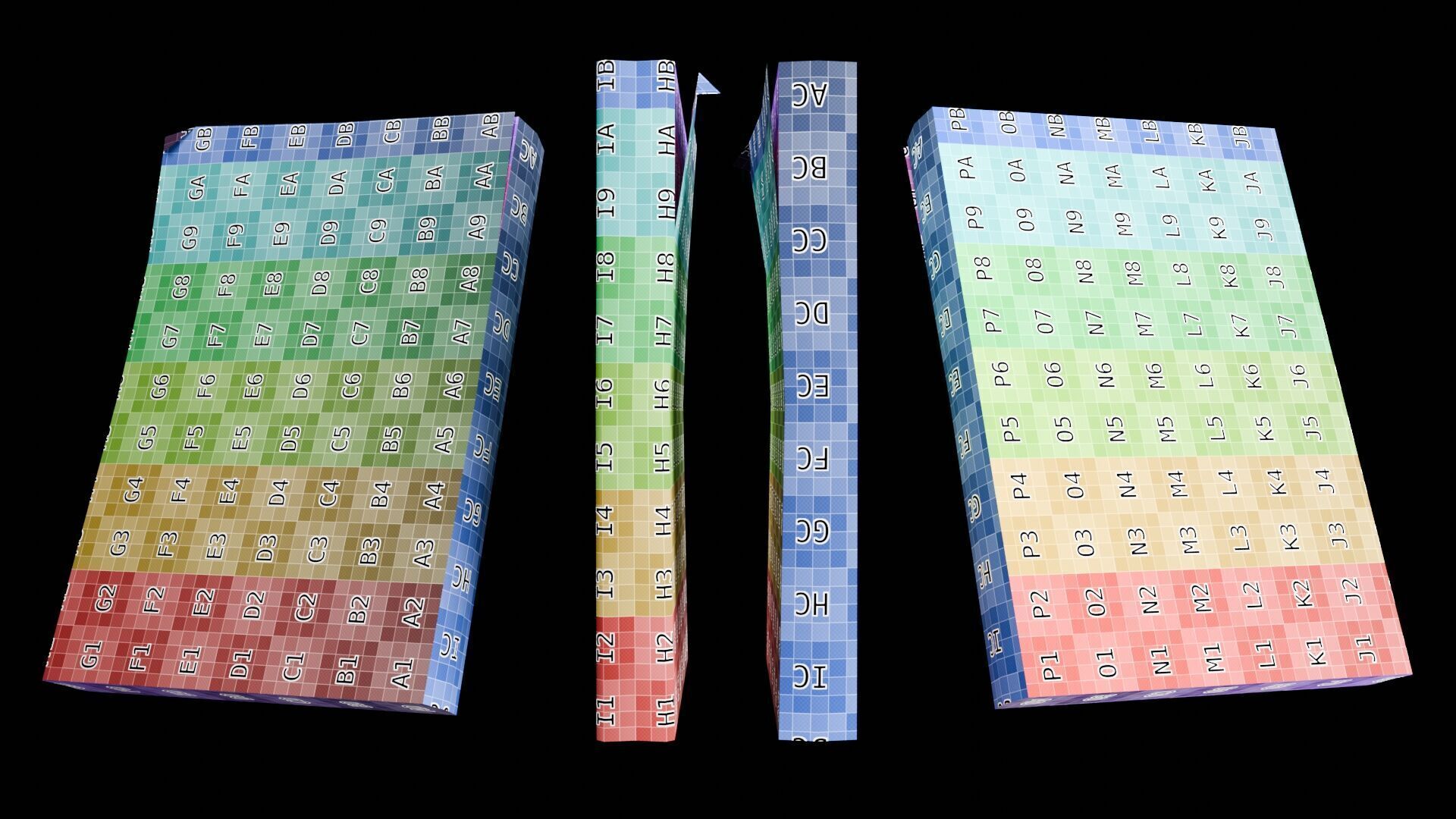 Book Set Low-poly 3D model_28