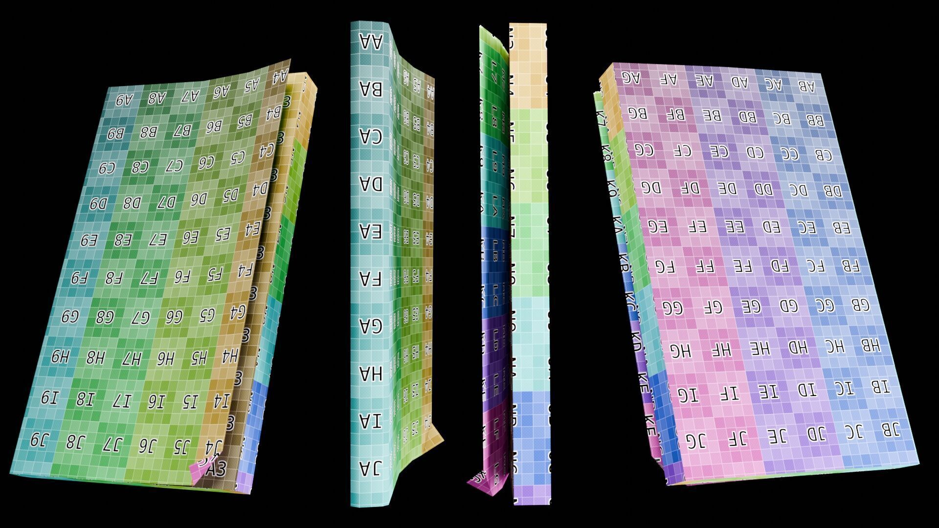 Book Set Low-poly 3D model_113