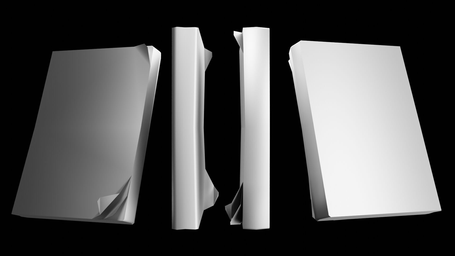 Book Set Low-poly 3D model_126
