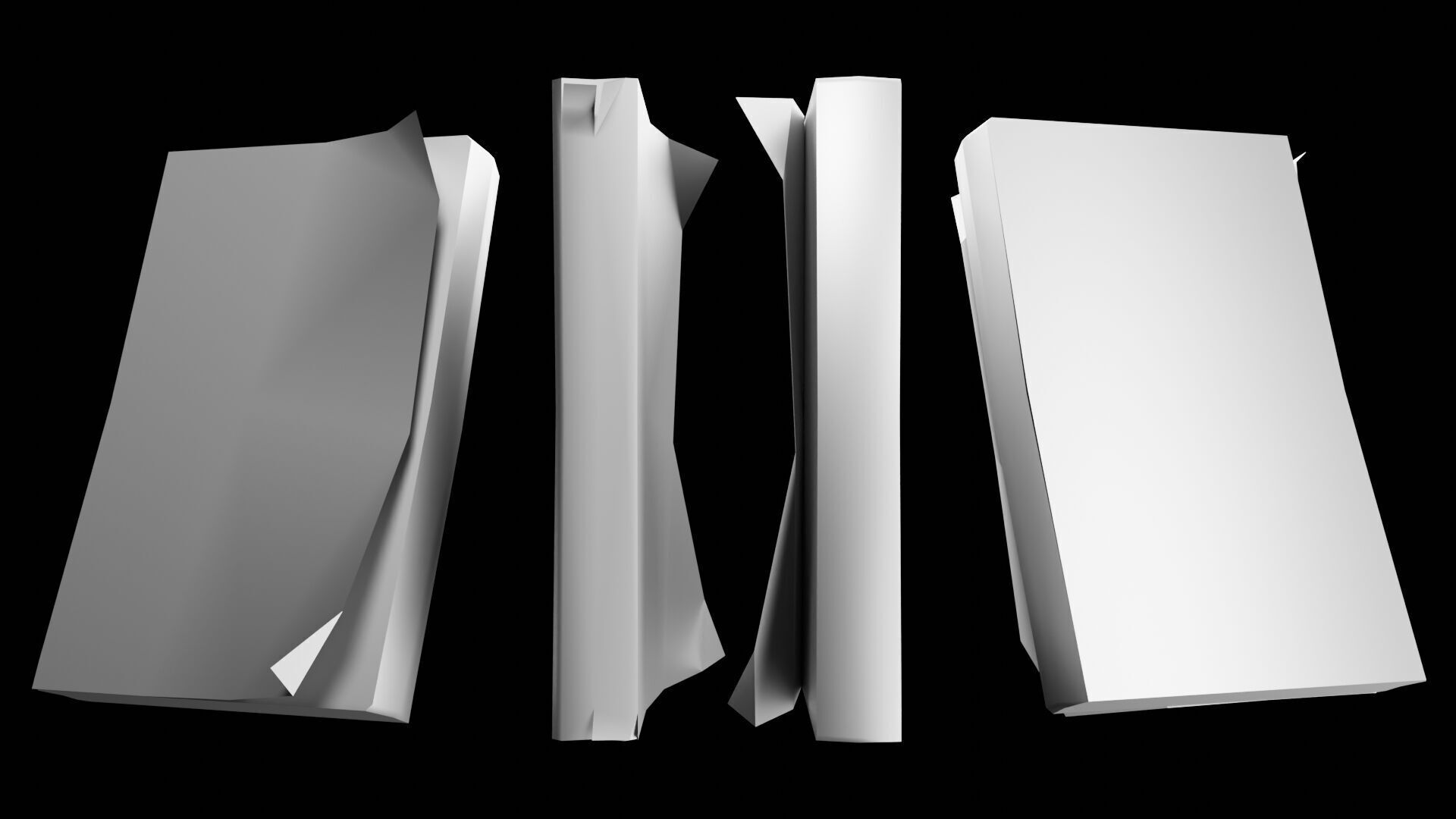 Book Set Low-poly 3D model_91