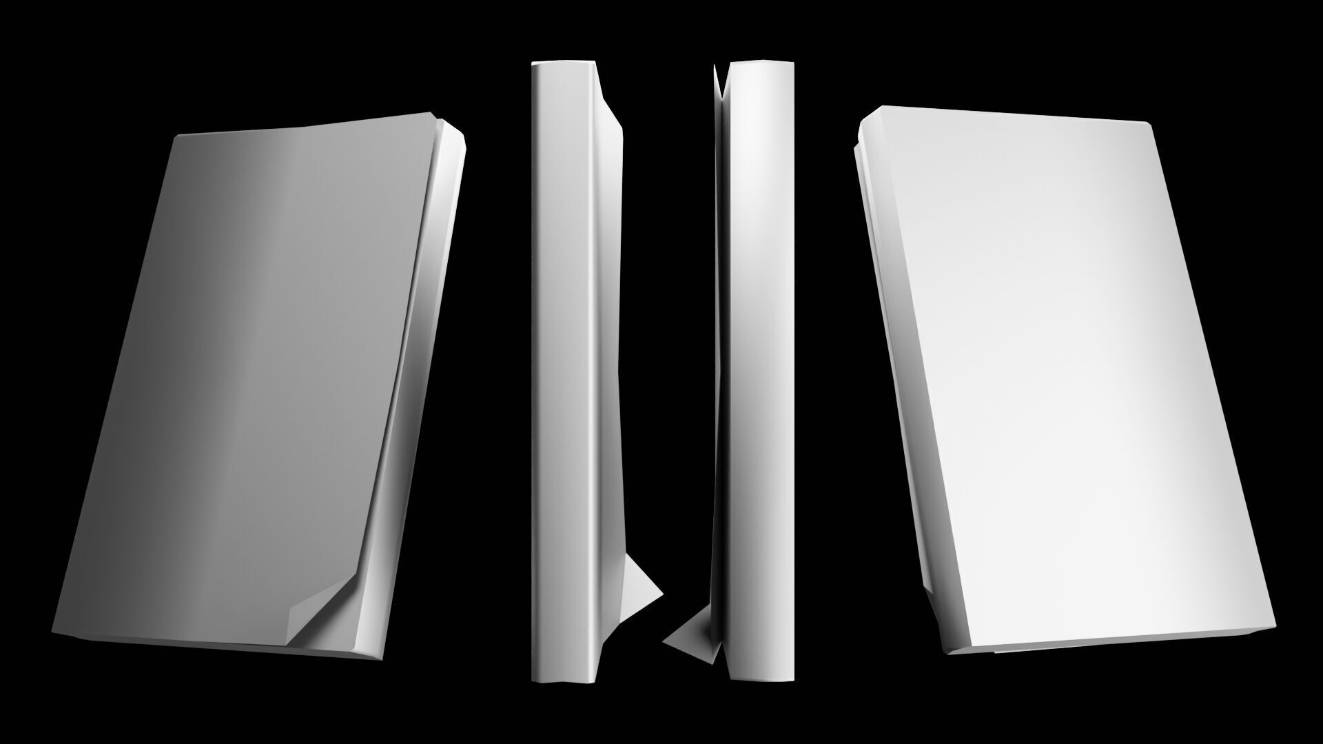 Book Set Low-poly 3D model_41