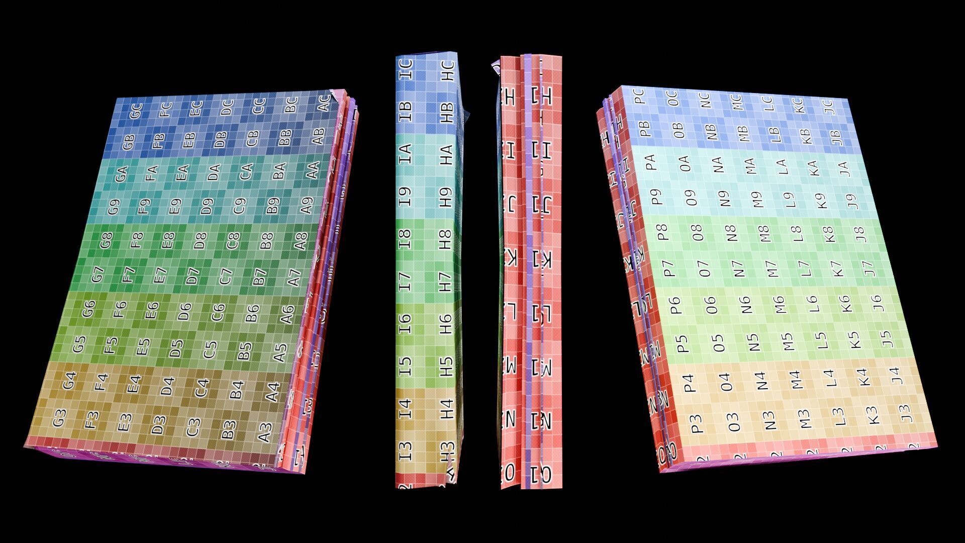 Book Set Low-poly 3D model_73