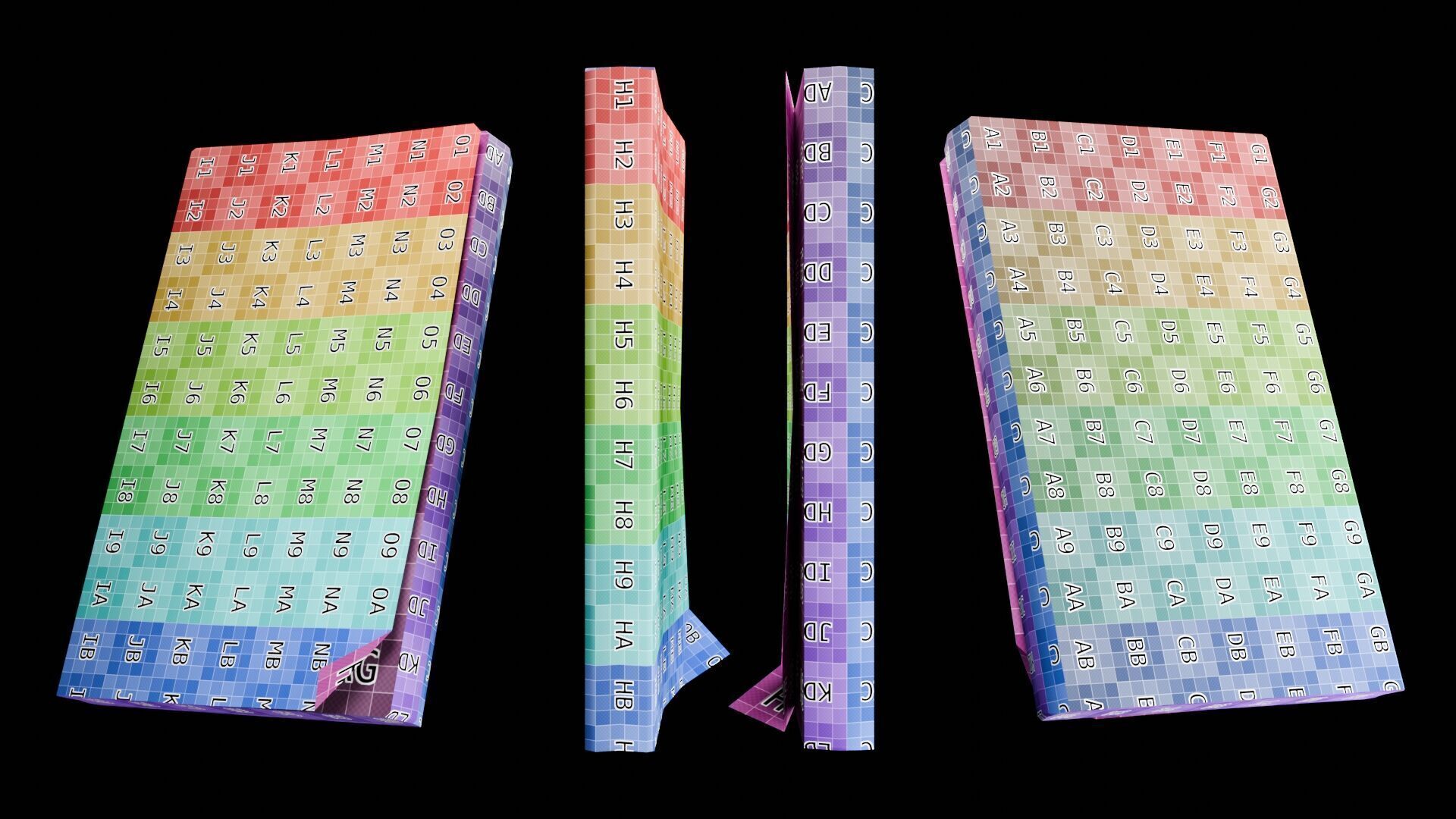 Book Set Low-poly 3D model_43