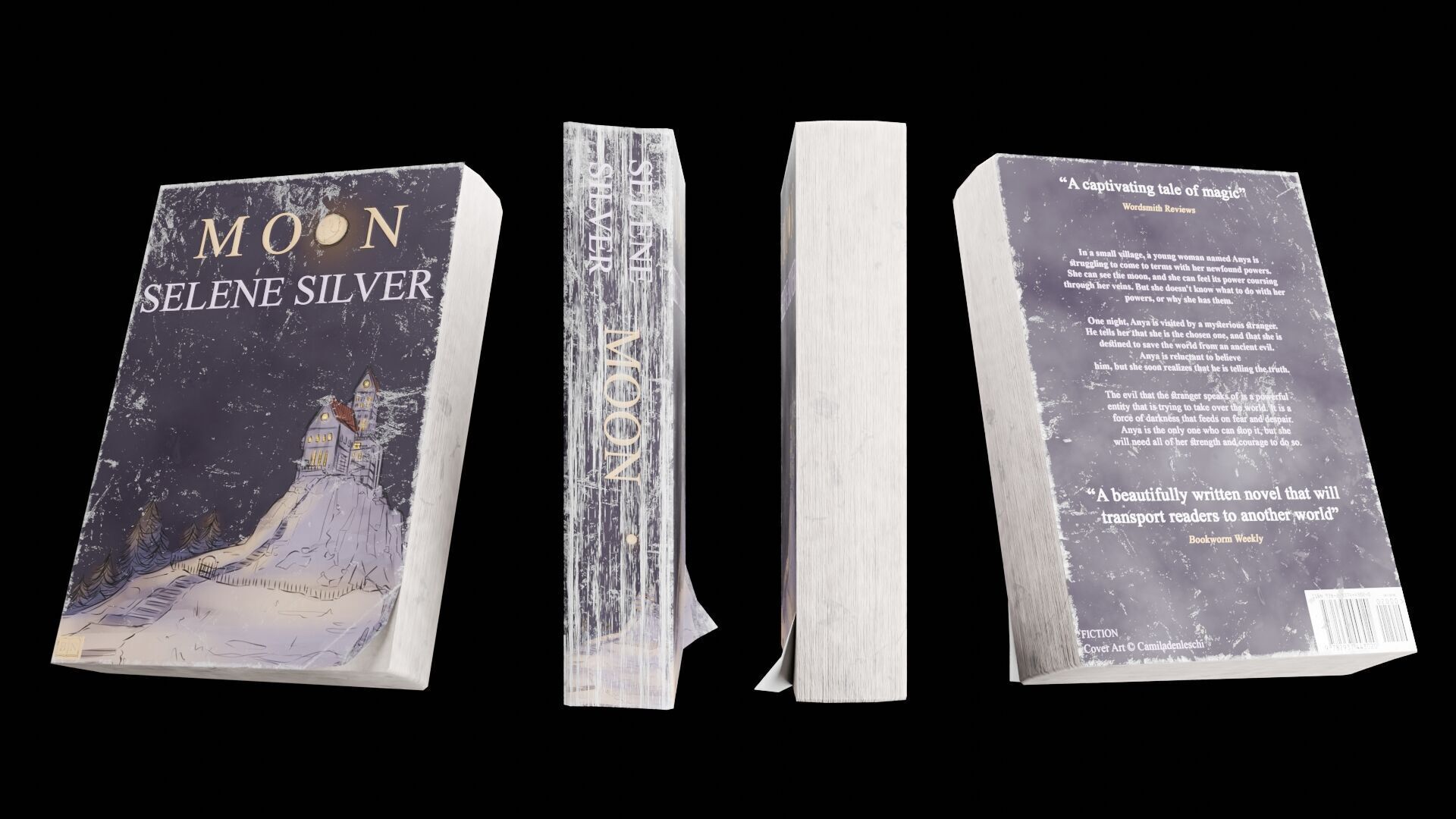 Book Set Low-poly 3D model_64