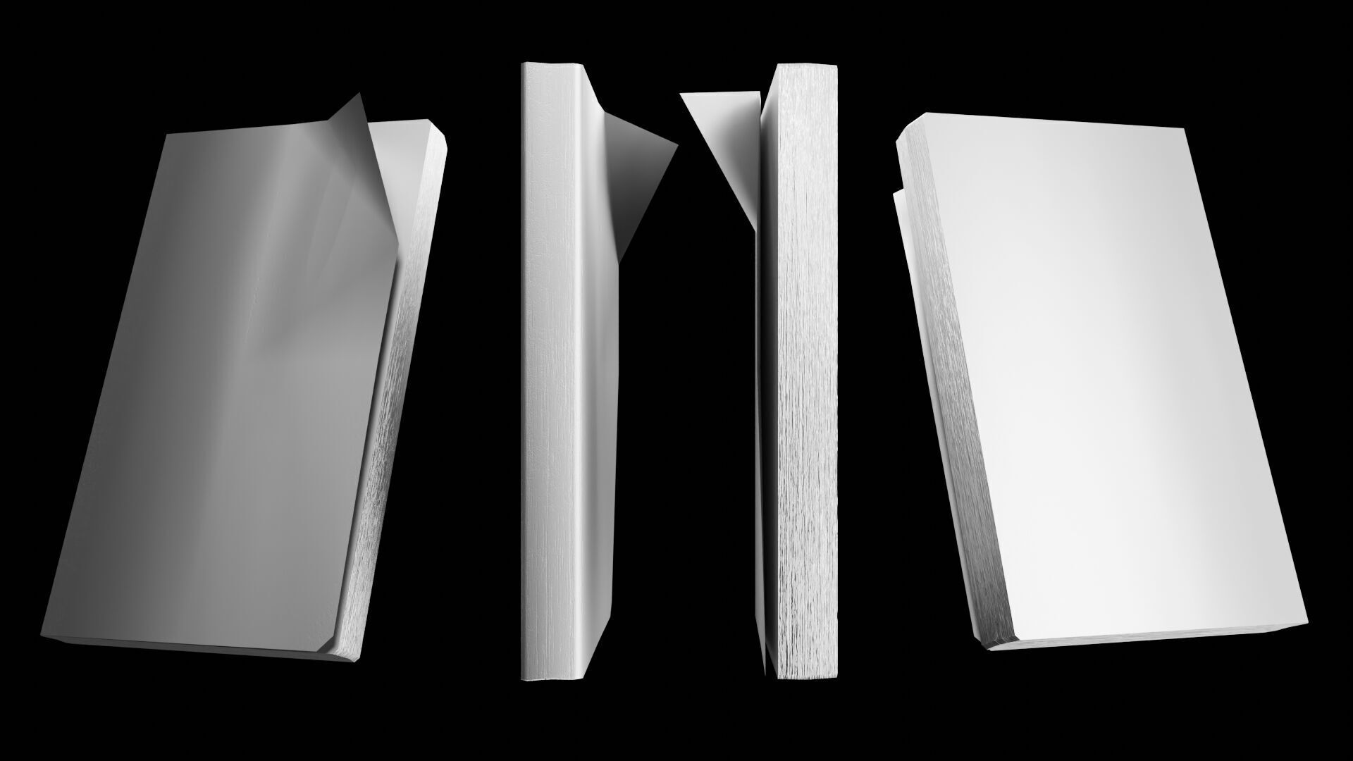 Book Set Low-poly 3D model_87