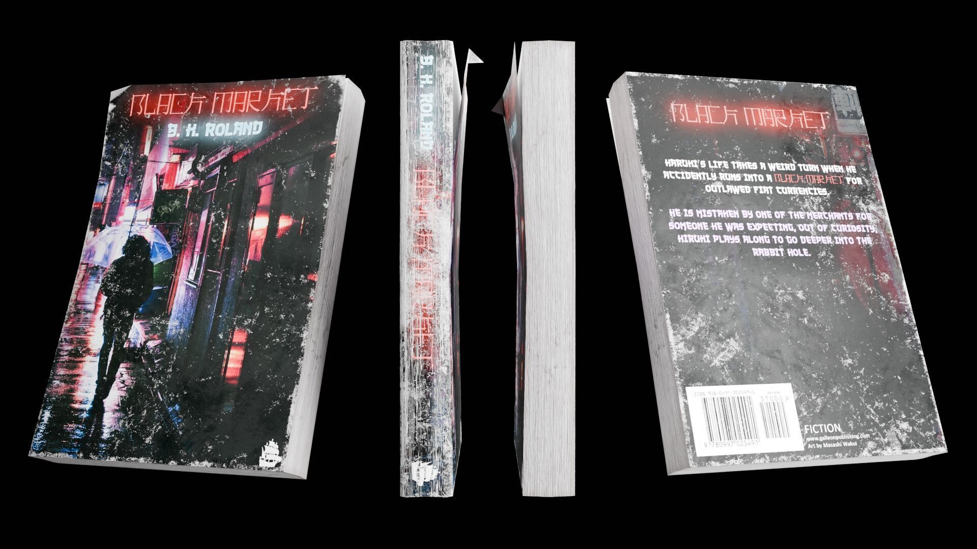 Book Set Low-poly 3D model_24