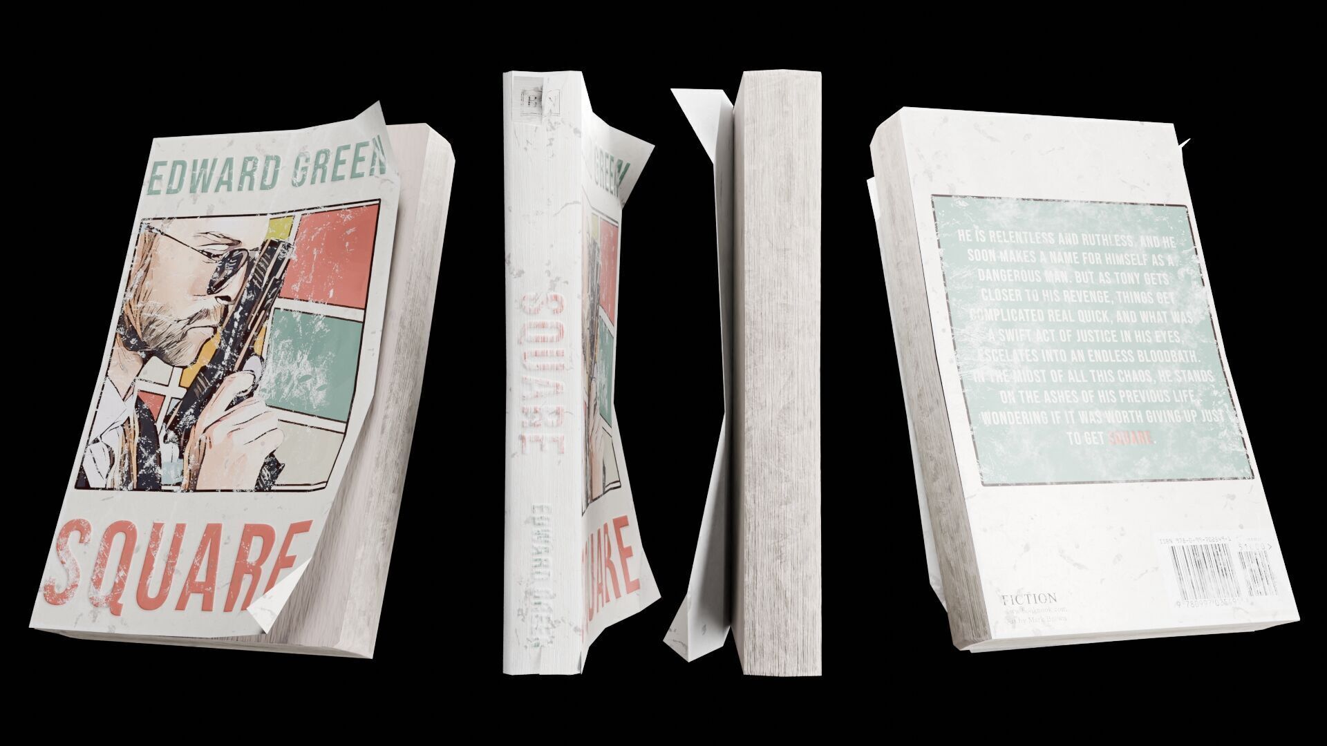 Book Set Low-poly 3D model_89