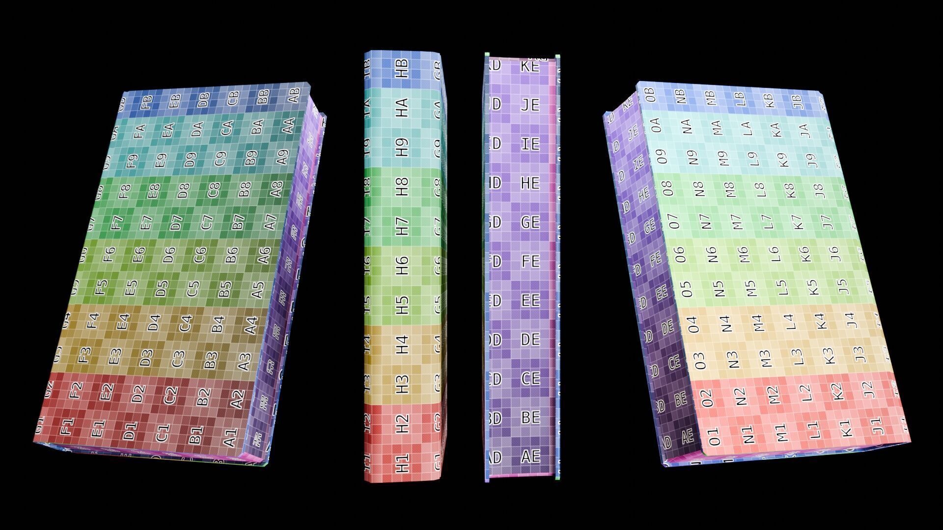 Book Set Low-poly 3D model_33