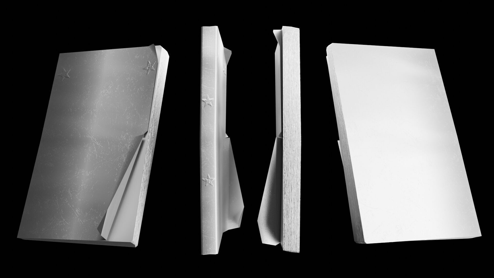 Book Set Low-poly 3D model_52
