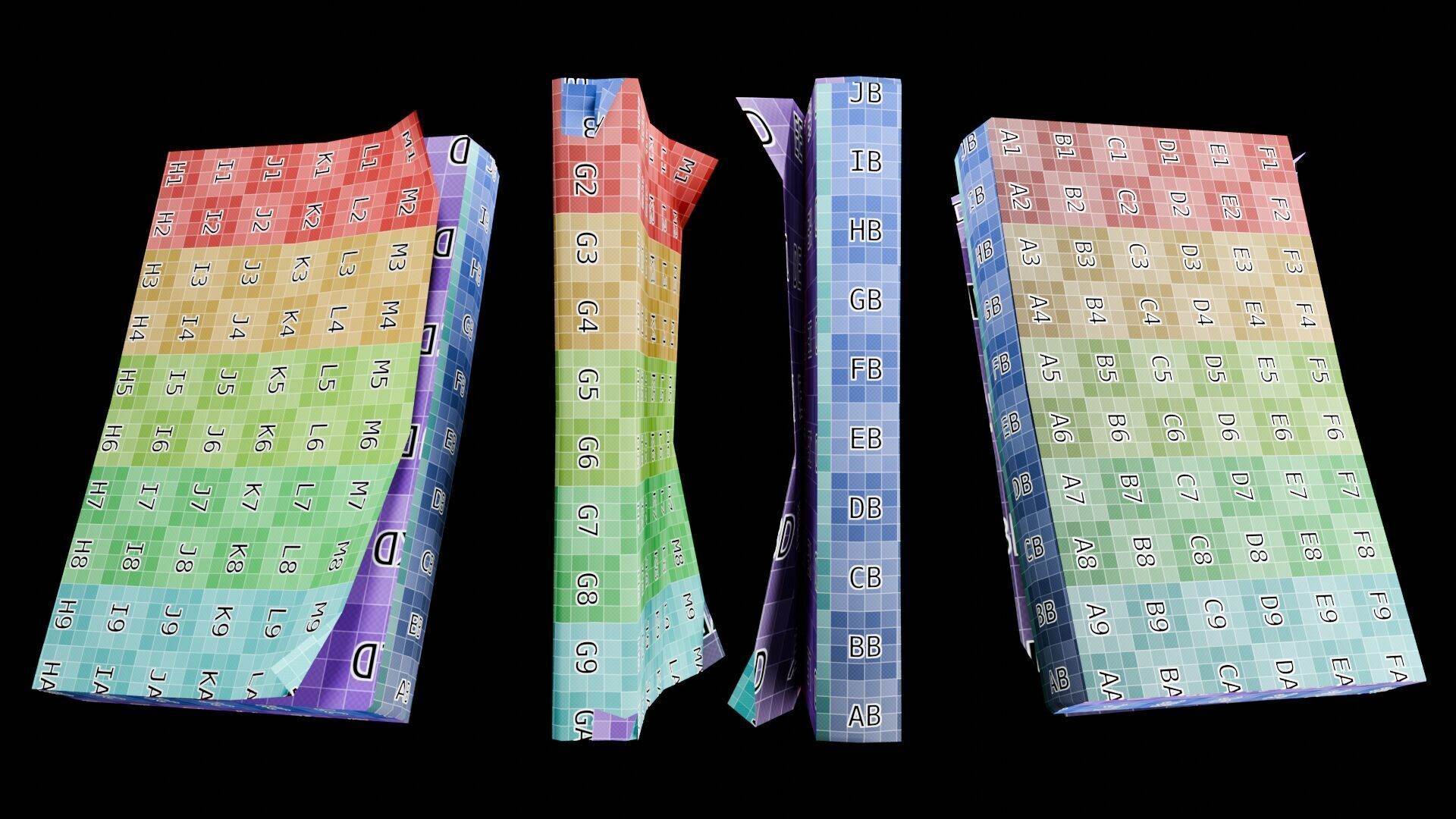 Book Set Low-poly 3D model_93