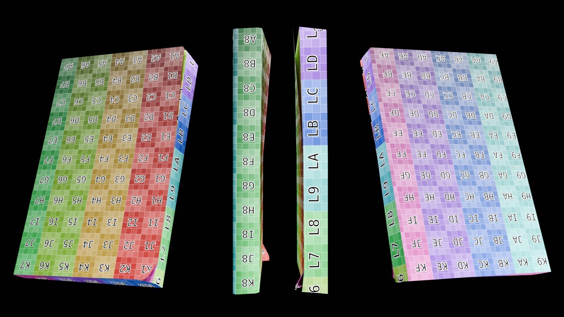 Book Set Low-poly 3D model_83
