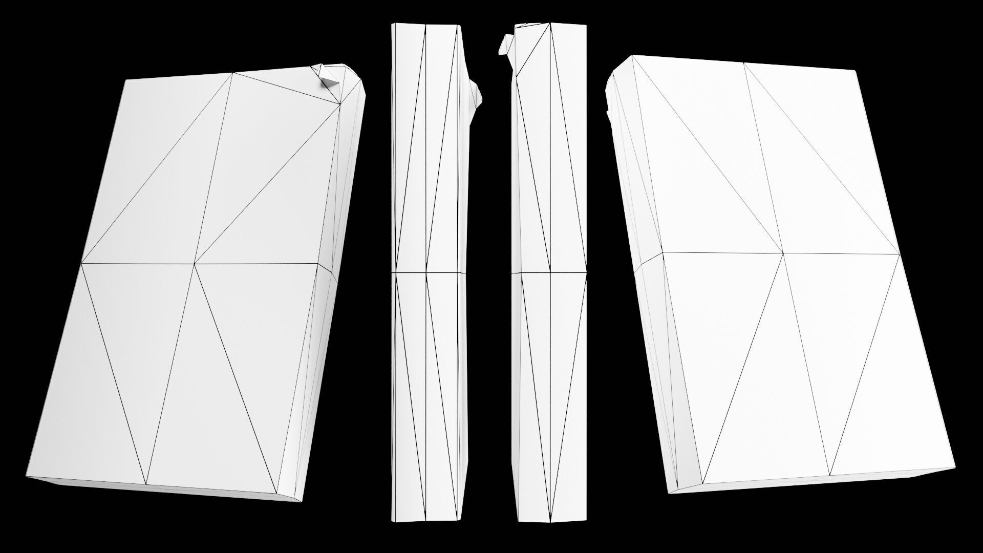 Book Set Low-poly 3D model_15