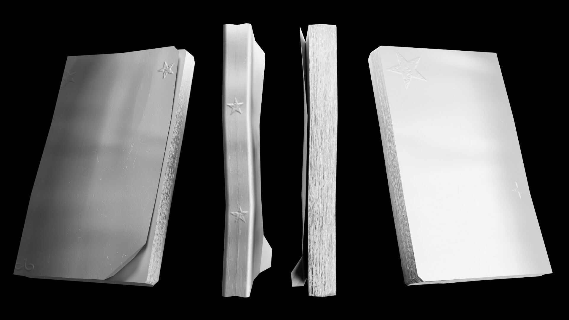 Book Set Low-poly 3D model_47