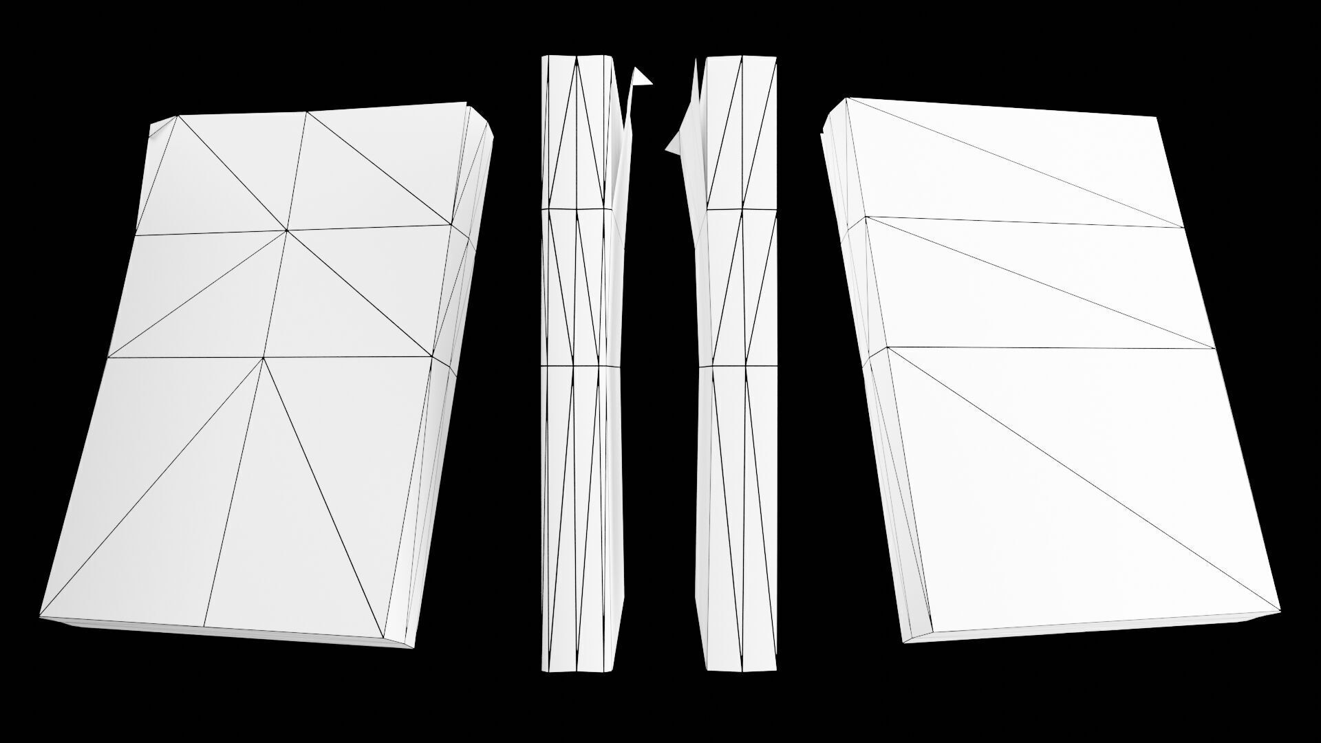 Book Set Low-poly 3D model_25