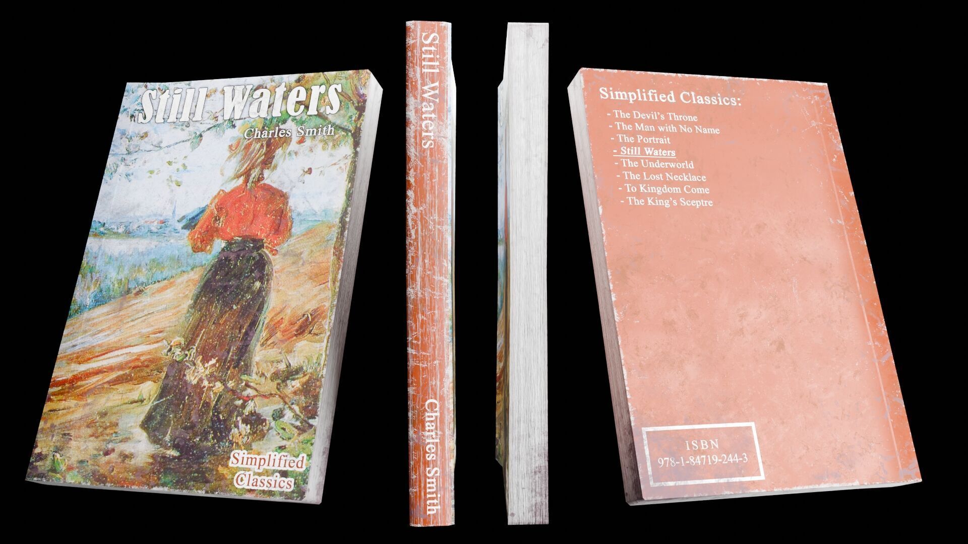 Book Set Low-poly 3D model_94