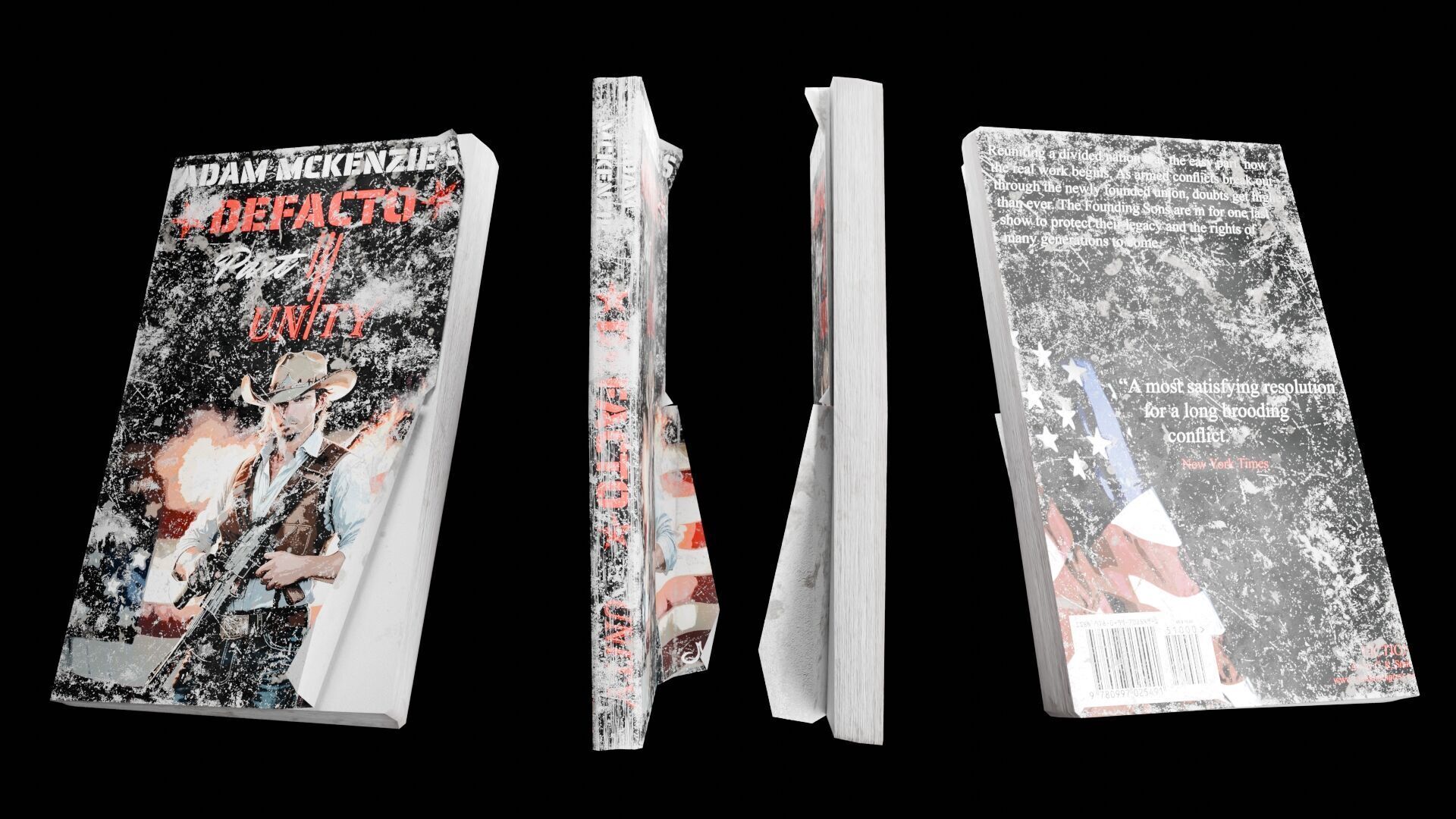 Book Set Low-poly 3D model_49