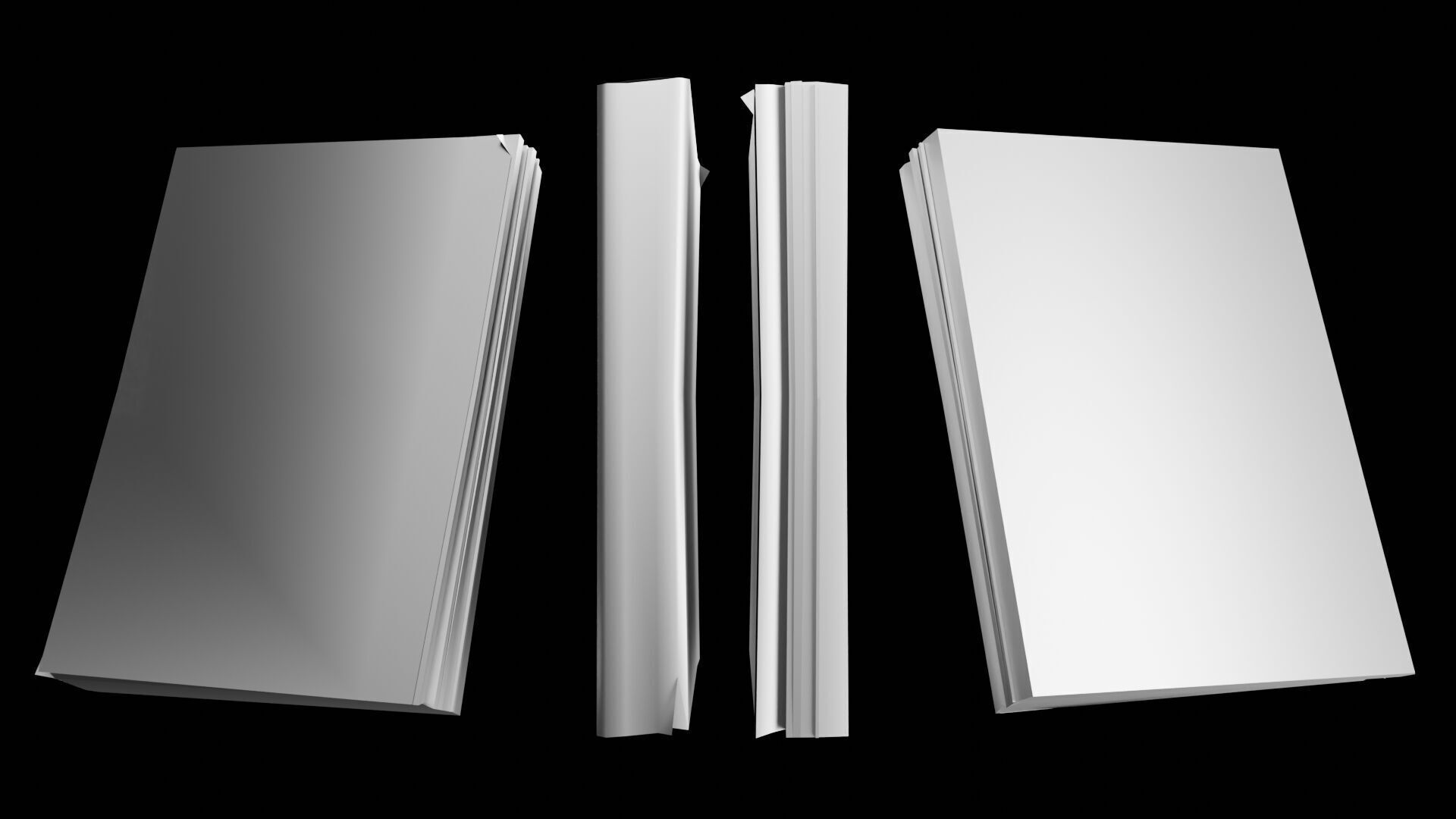 Book Set Low-poly 3D model_71