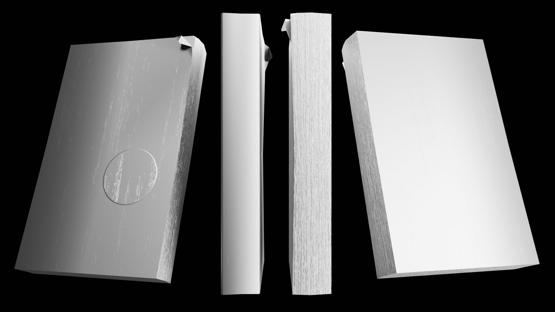 Book Set Low-poly 3D model_17