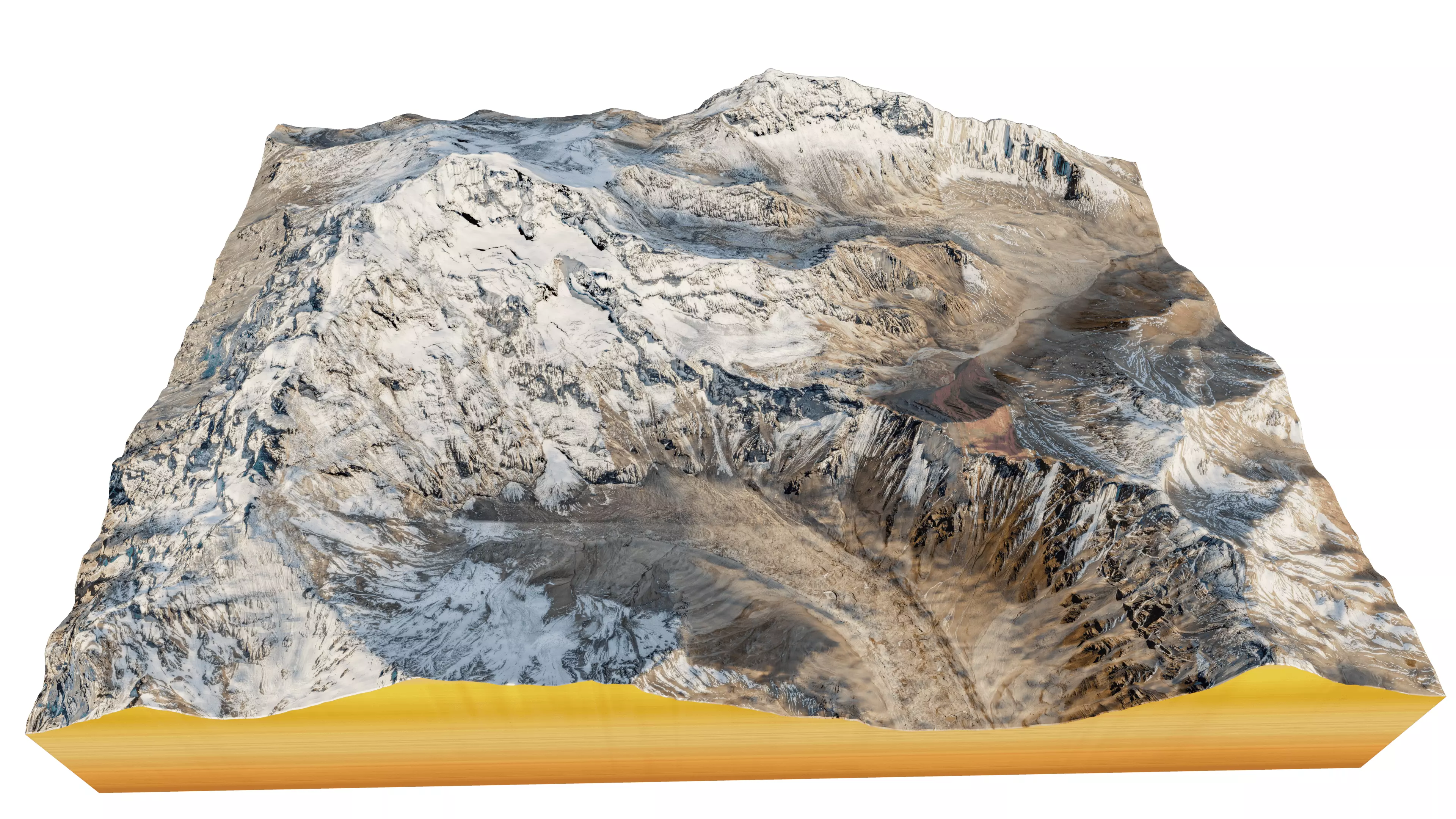 Aconcagua Mountain 3d model terrain 3D model_0