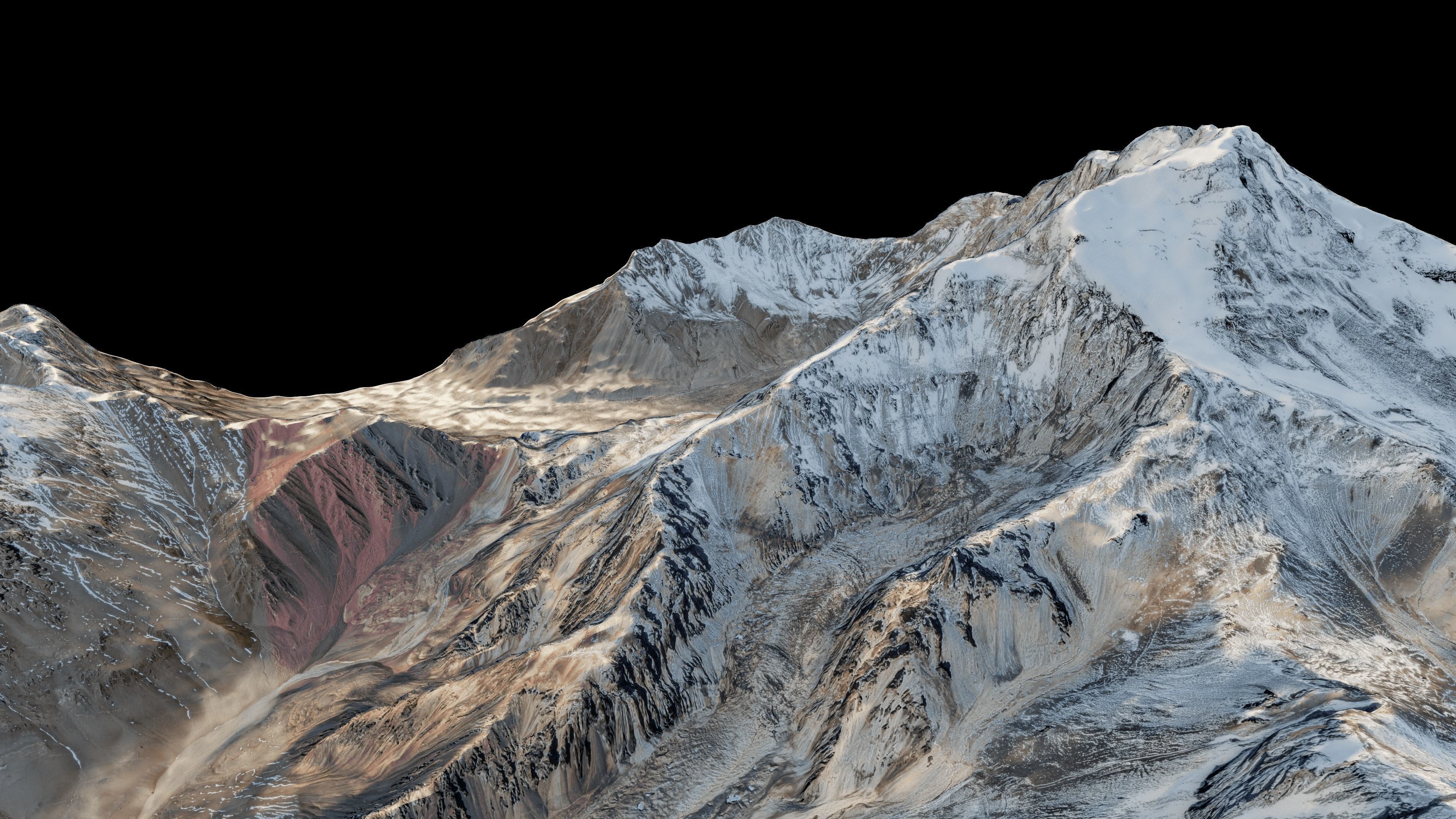 Aconcagua Mountain 3d model terrain 3D model_11