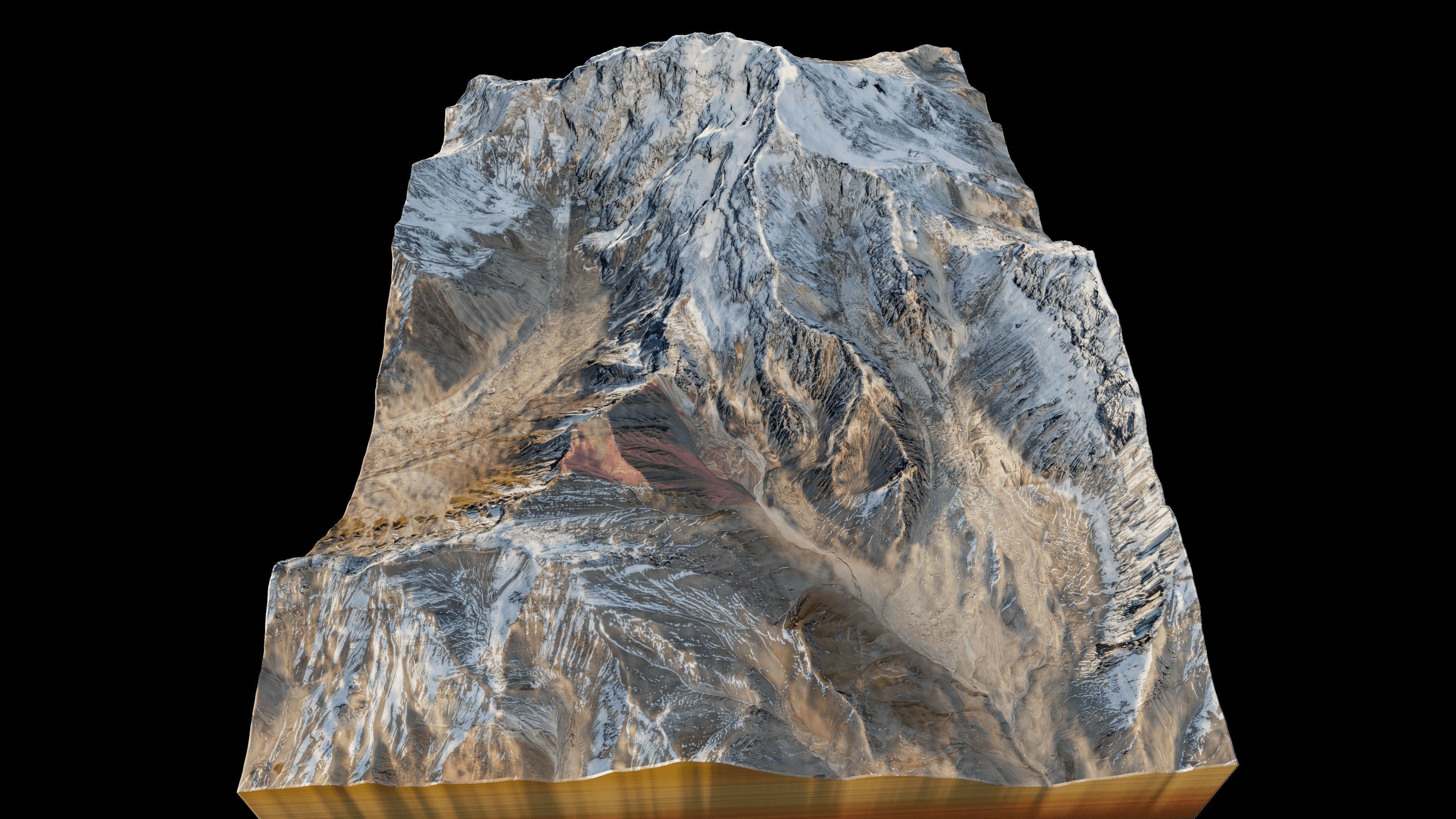 Aconcagua Mountain 3d model terrain 3D model_7