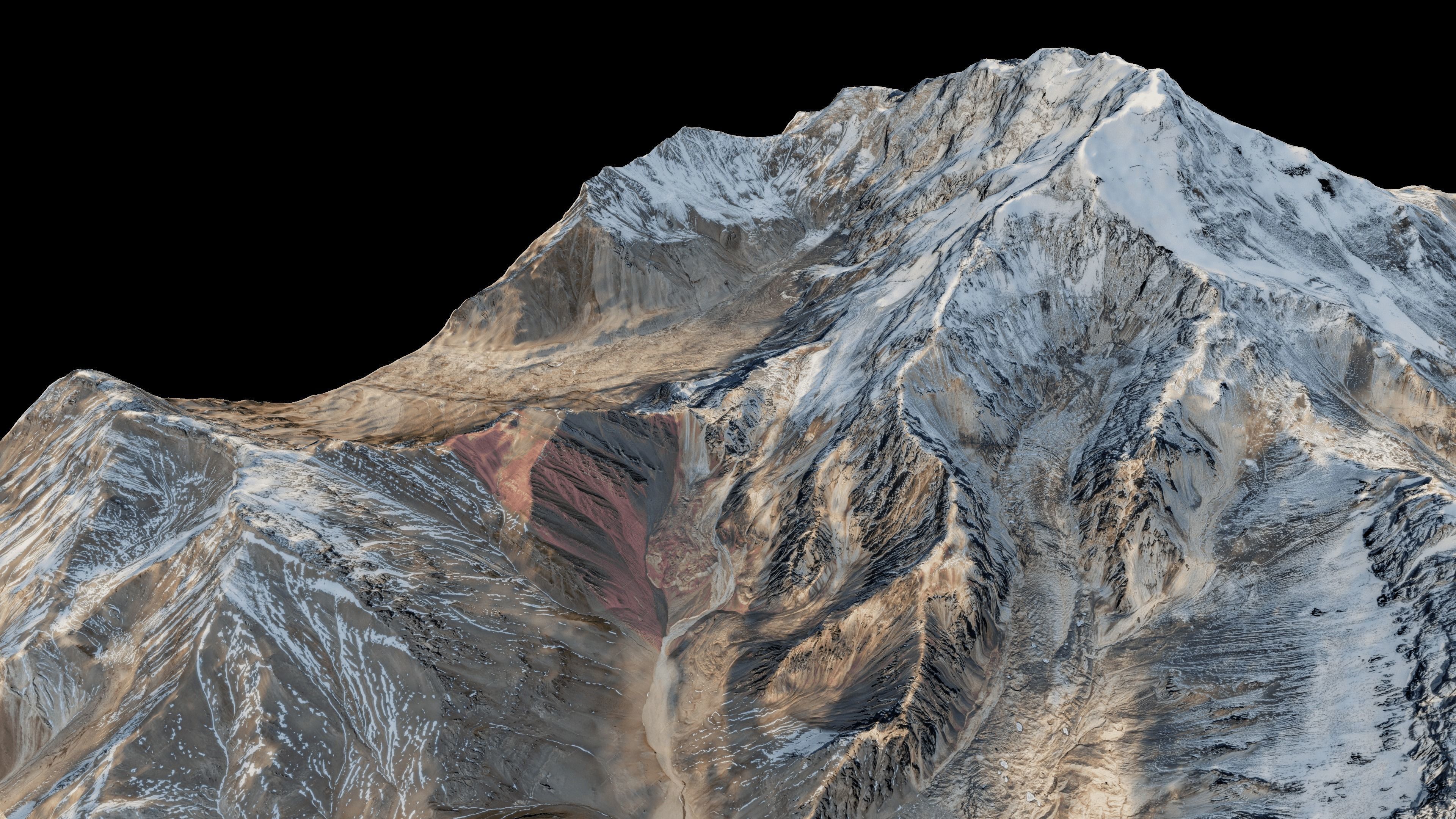 Aconcagua Mountain 3d model terrain 3D model_8