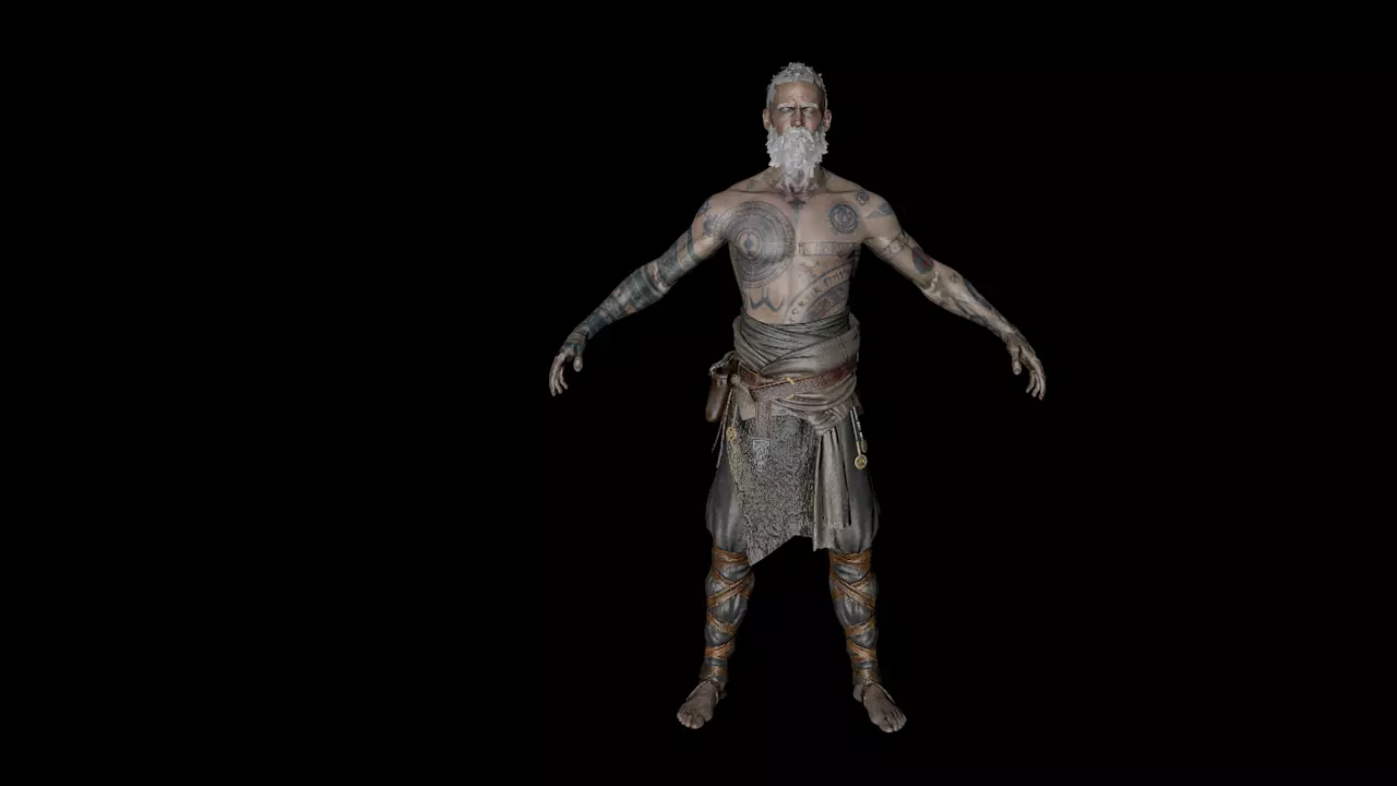 Baldur God Of War 3D Model 3D model